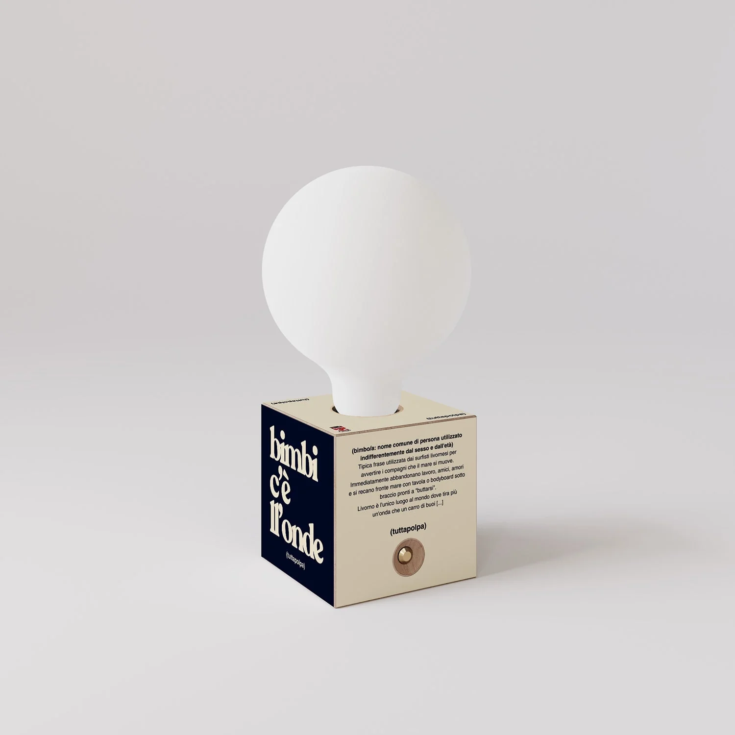 Cabless03 "Bimbi c’è l’onde" batterijlamp met porseleineffect globe-lamp - Tuttapolpa - Image 3