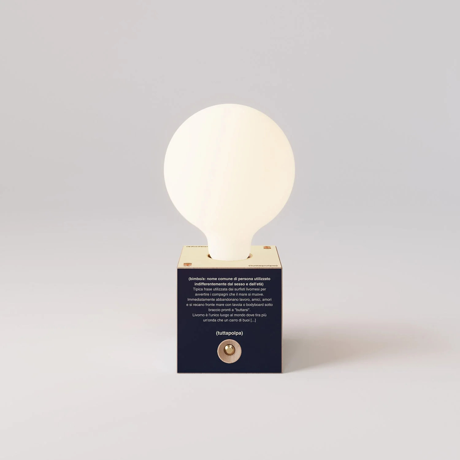 Cabless03 "Bimbi c’è l’onde" batterijlamp met porseleineffect globe-lamp - Tuttapolpa - Image 4