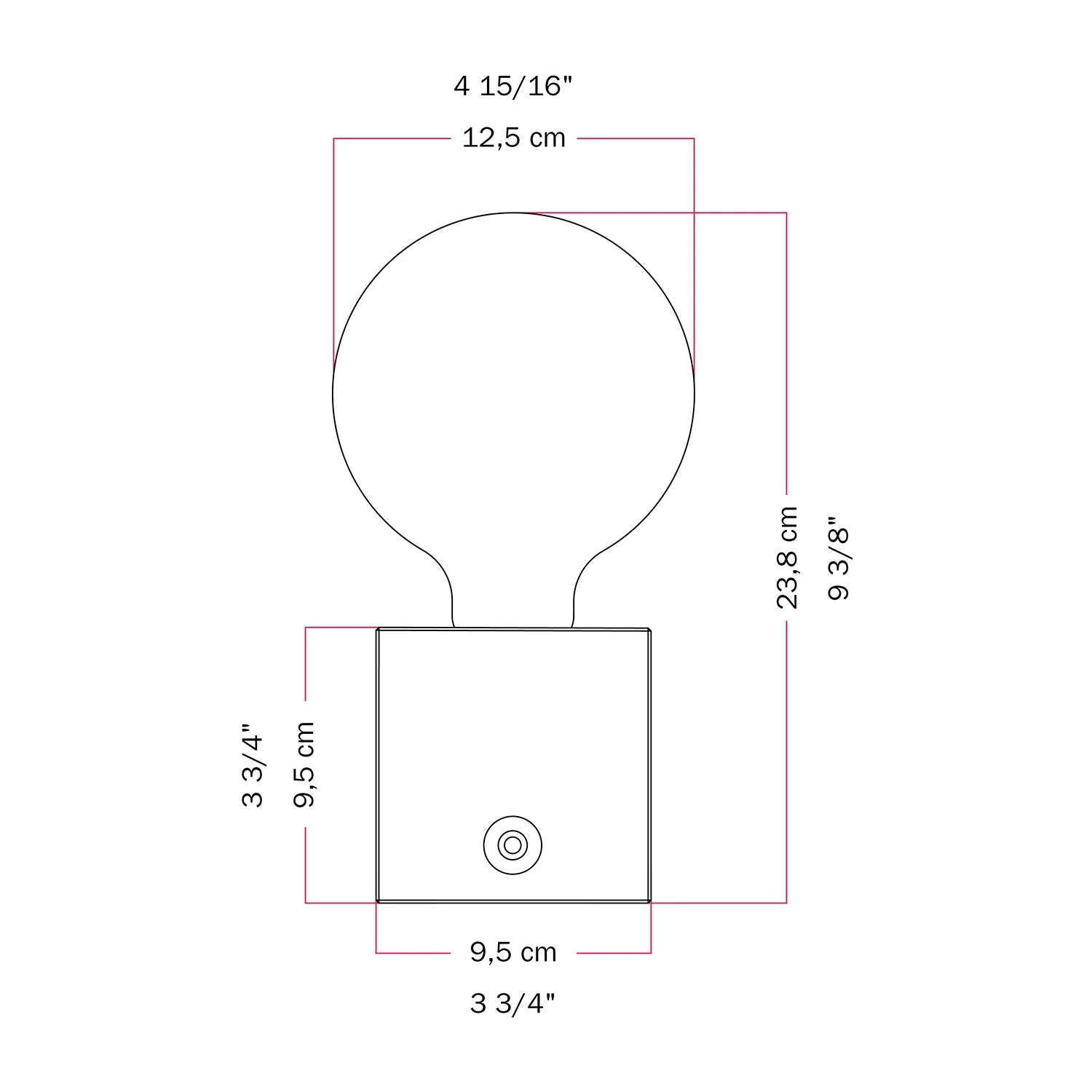 Cabless03 "Boia de" batterijlamp met porseleineffect globe-lamp - Tuttapolpa - Image 6