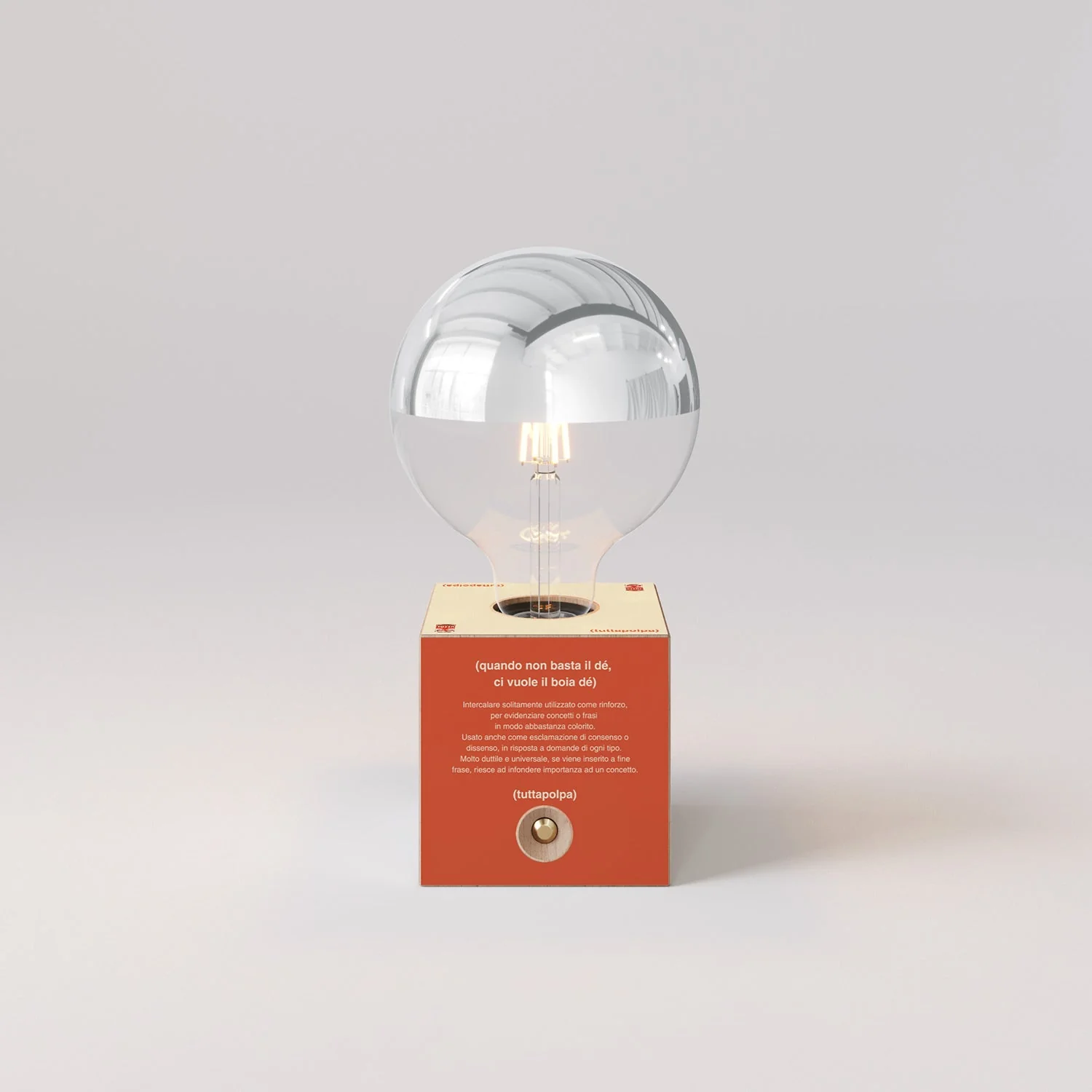 Cabless03 "Boia de" batterijlamp met halve zilveren bol globe-lamp - Tuttapolpa - Image 4