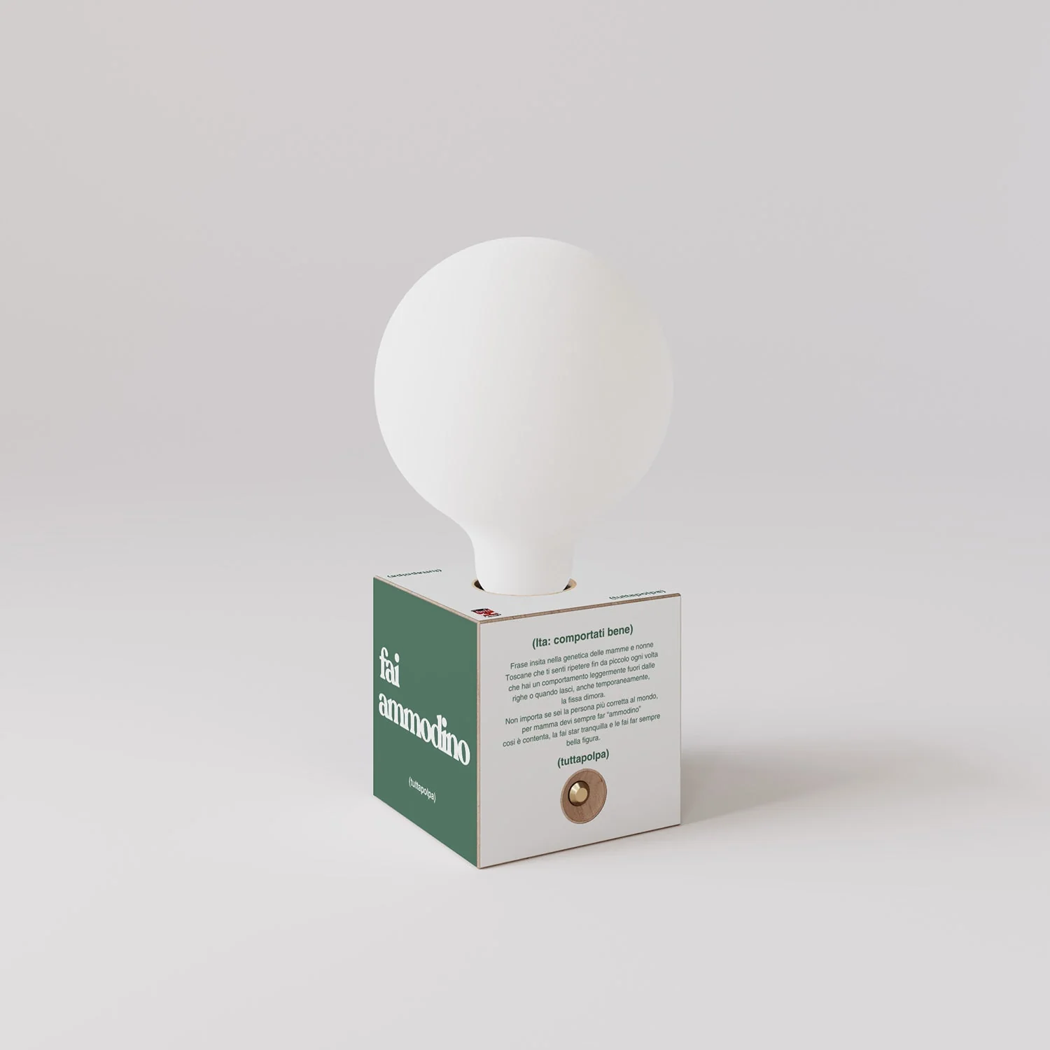 Cabless03 "Fai ammodino" batterijlamp met porseleineffect globe-lamp - Tuttapolpa - Image 3