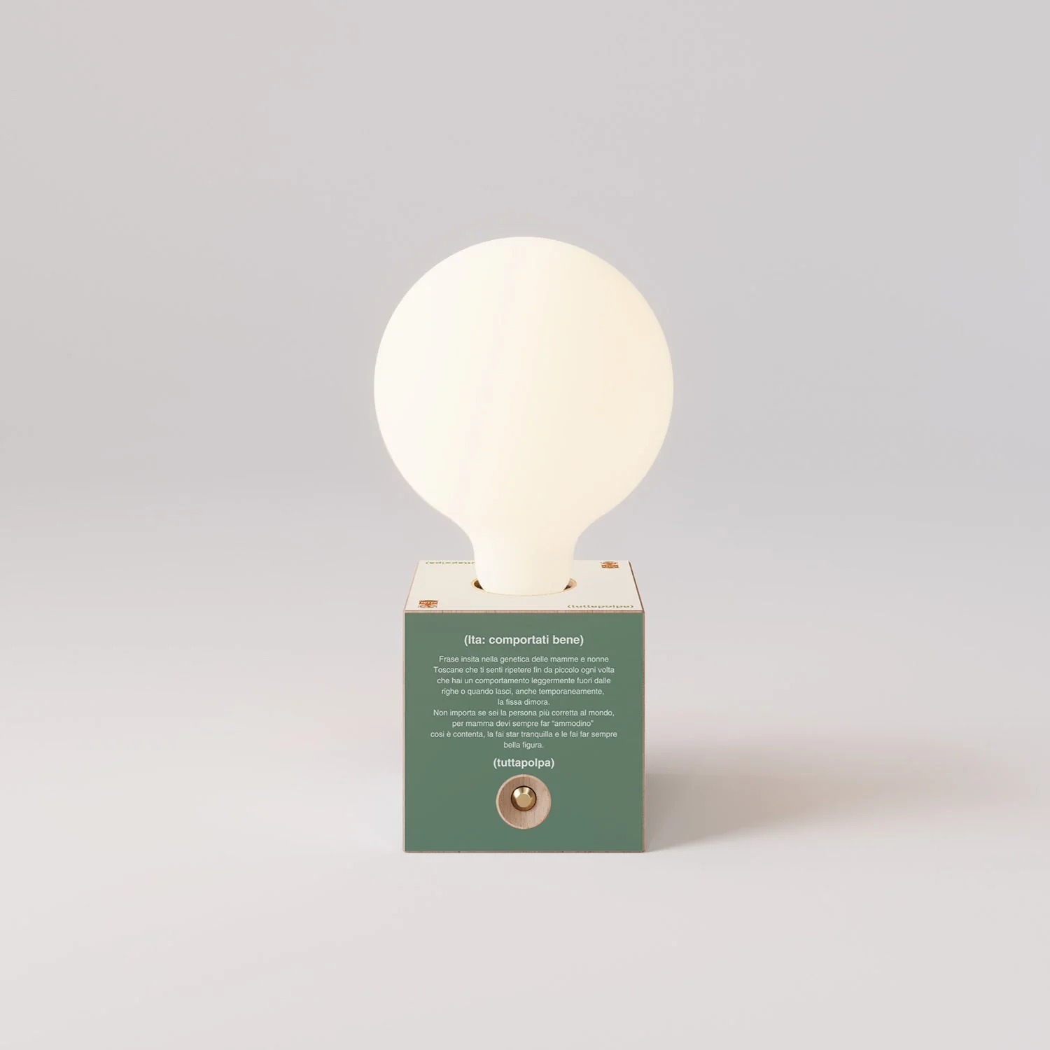Cabless03 "Fai ammodino" batterijlamp met porseleineffect globe-lamp - Tuttapolpa - Image 4
