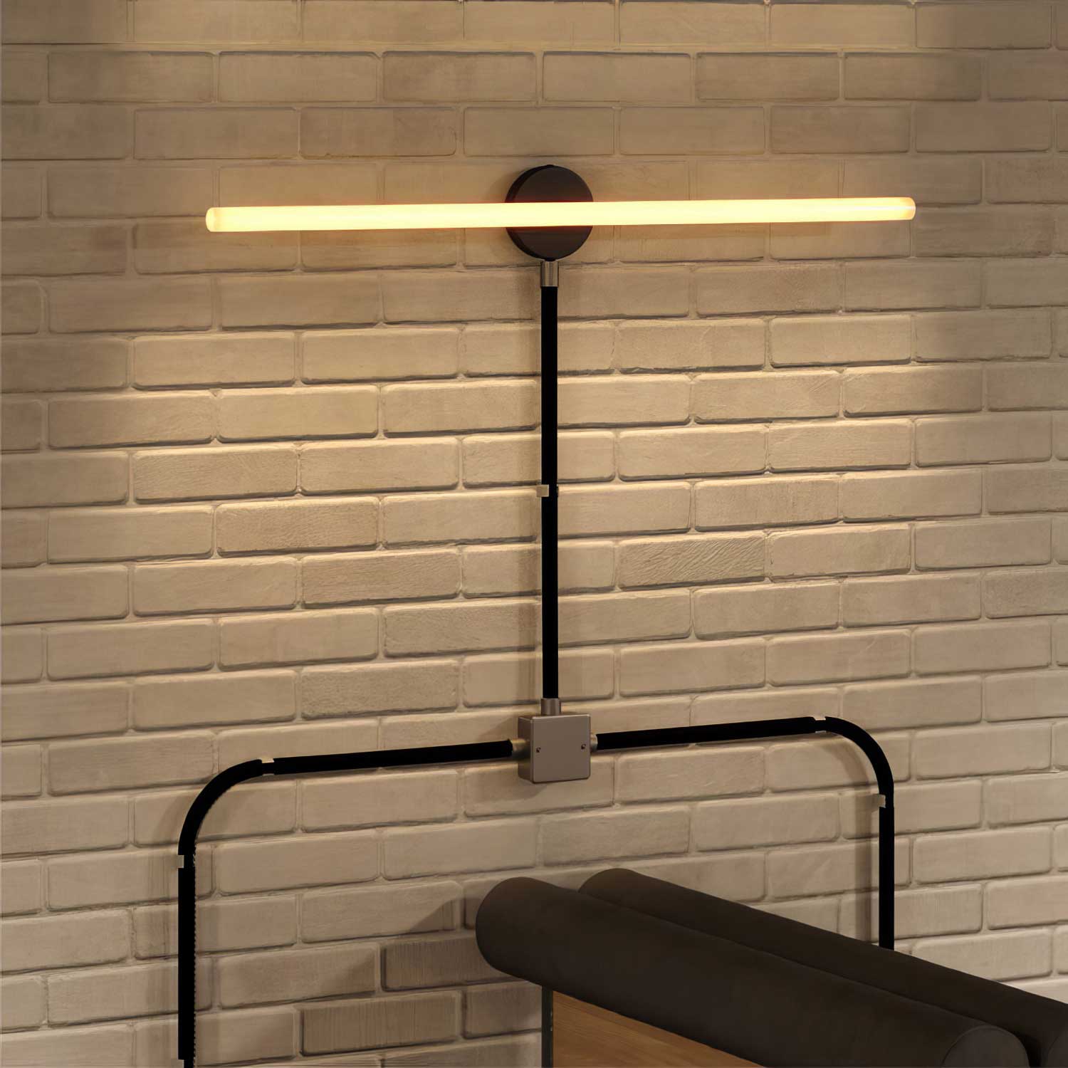 Creative-Tube, diameter 20 mm, bekleed met stof in zijde-effect RM04 zwart, modelleerbare elektrabuis - Image 3