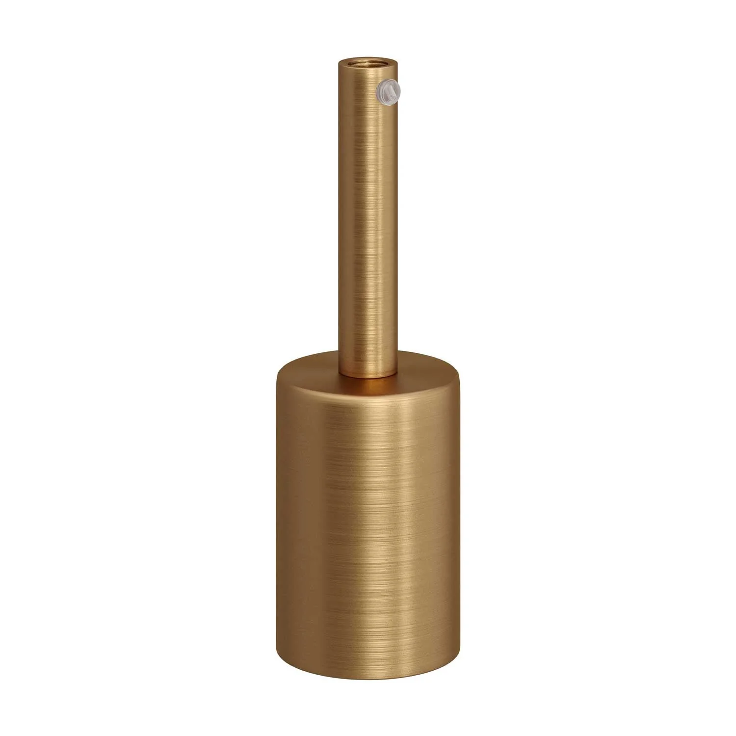 Cilindrische metalen UL E26-lampfitting-set met kabelklem van 7 cm - Geborsteld brons - Image 3