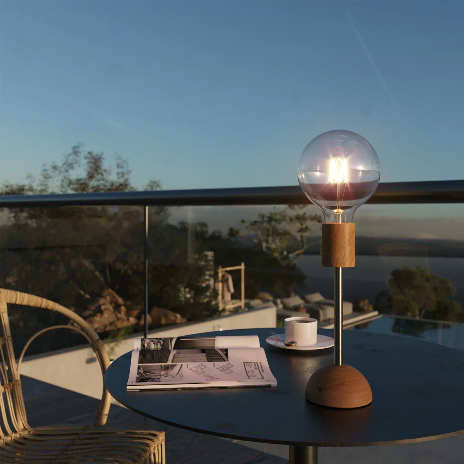Draagbare en oplaadbare lamp Cabless02 met lichtbron globe G125 - Neutraal - Image 3