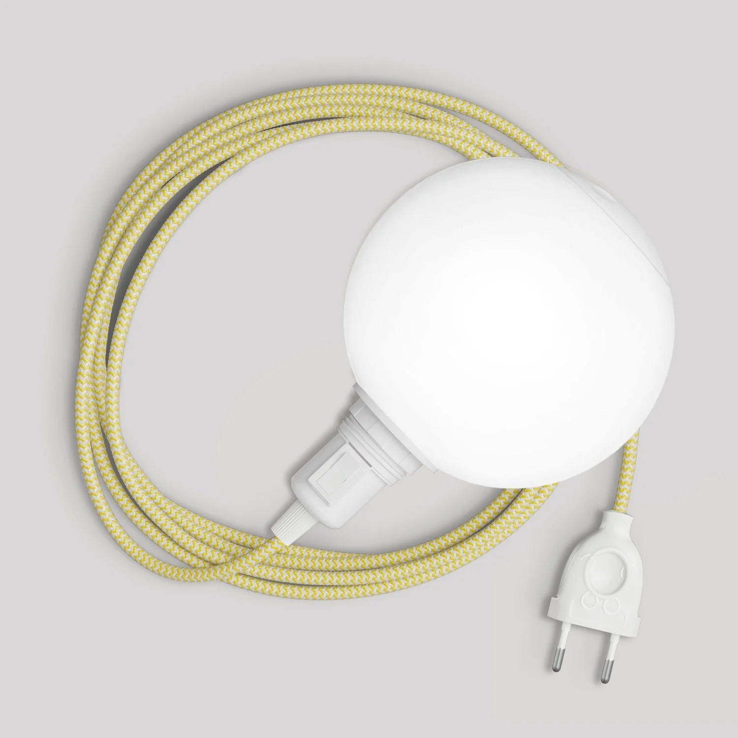 Draagbare Snake lamp met schakelaar op de fitting, stekker, onbreekbare lampenkap Unbreak-a-Ball en strijkijzersnoer RZ10