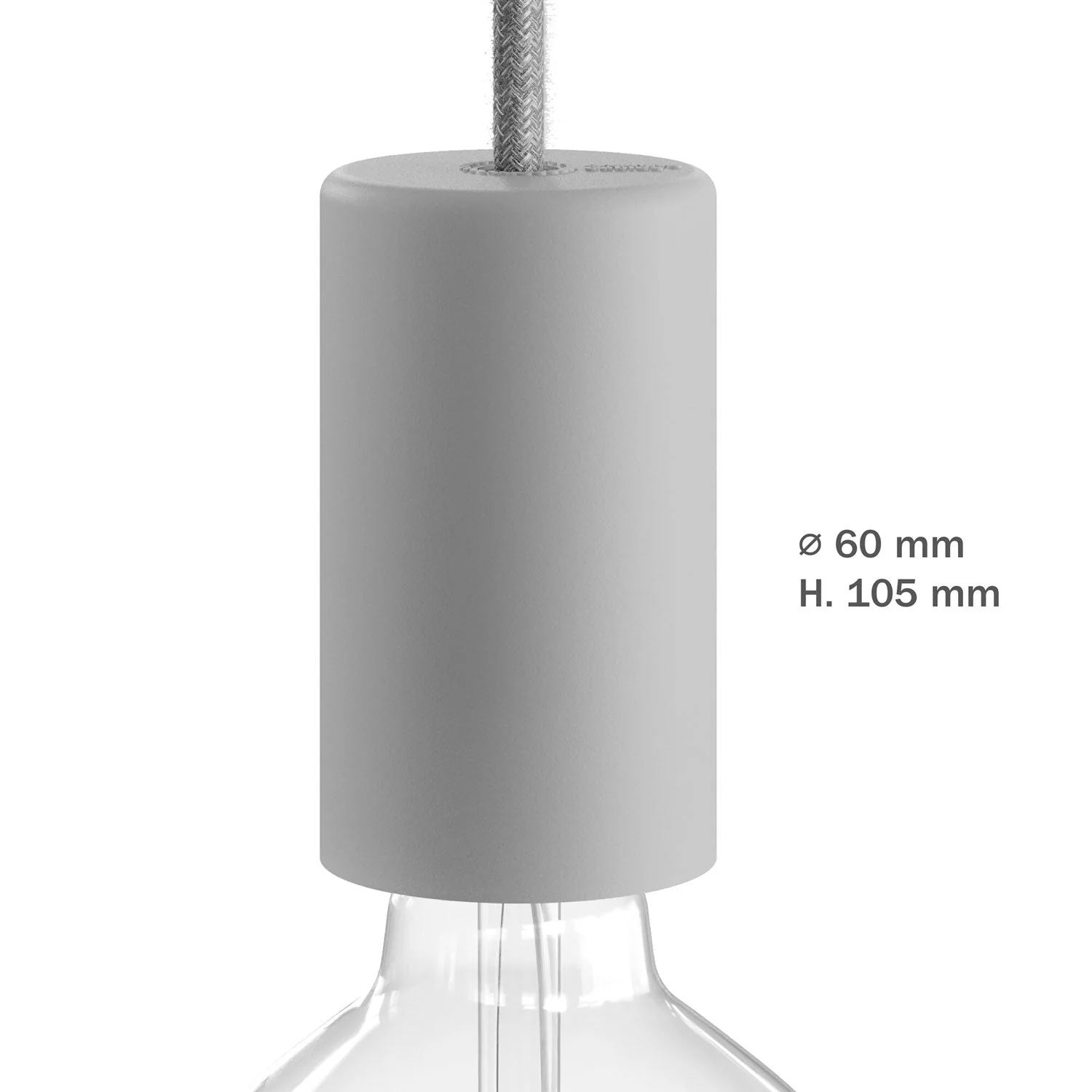 EIVA ELEGANT, fitting kit voor buiten E27 IP65 in siliconen voor Modulair systeem - IJsgrijs - Image 8
