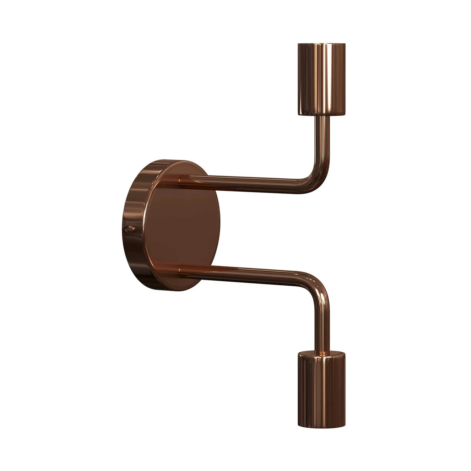 Fermaluce Metal, metalen wandlamp met dubbele gebogen arm - Koper - Image 3