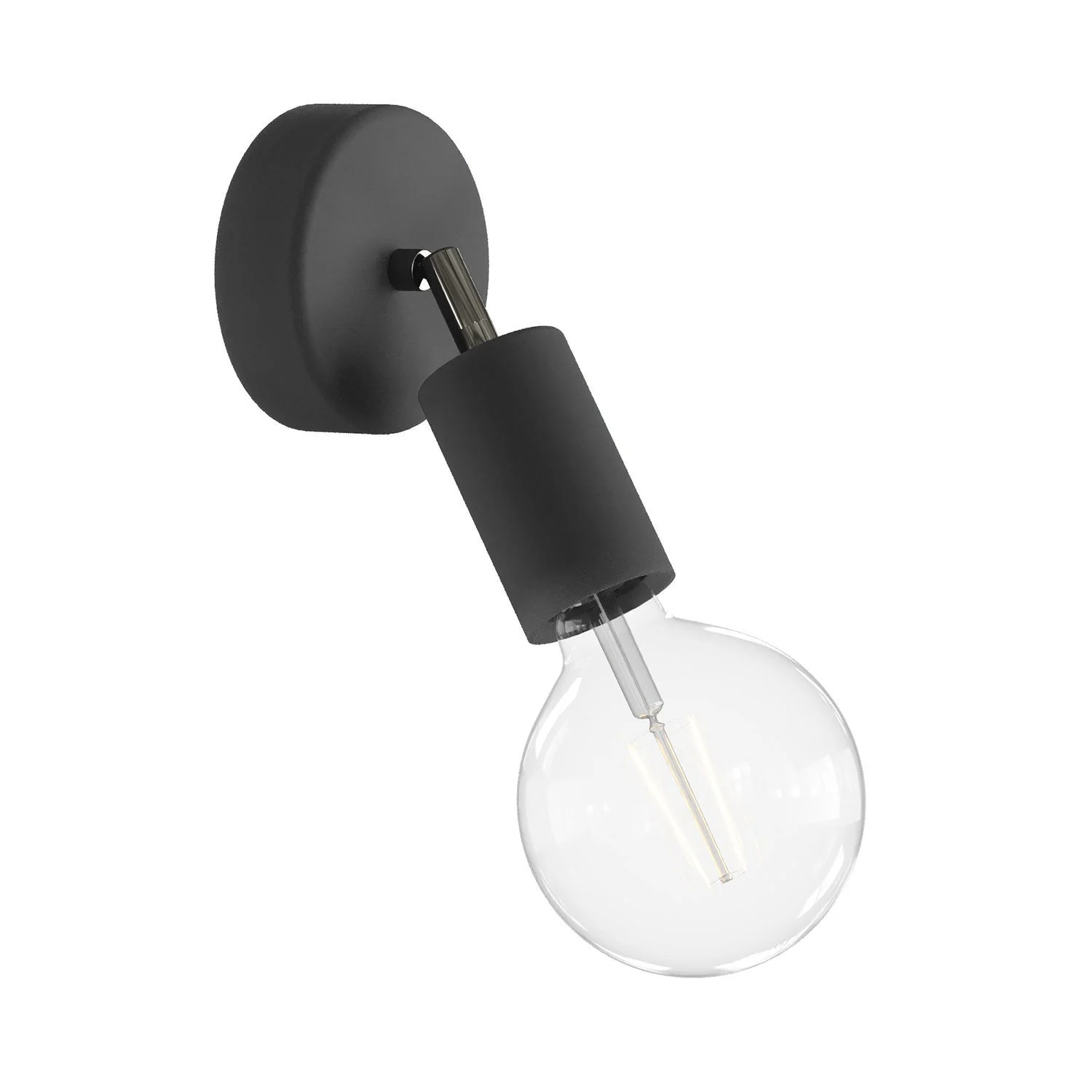 Fermaluce Modulair ELEGANT met verstelbaar scharnier, plafondkap en fitting IP65 waterproof - Zwart