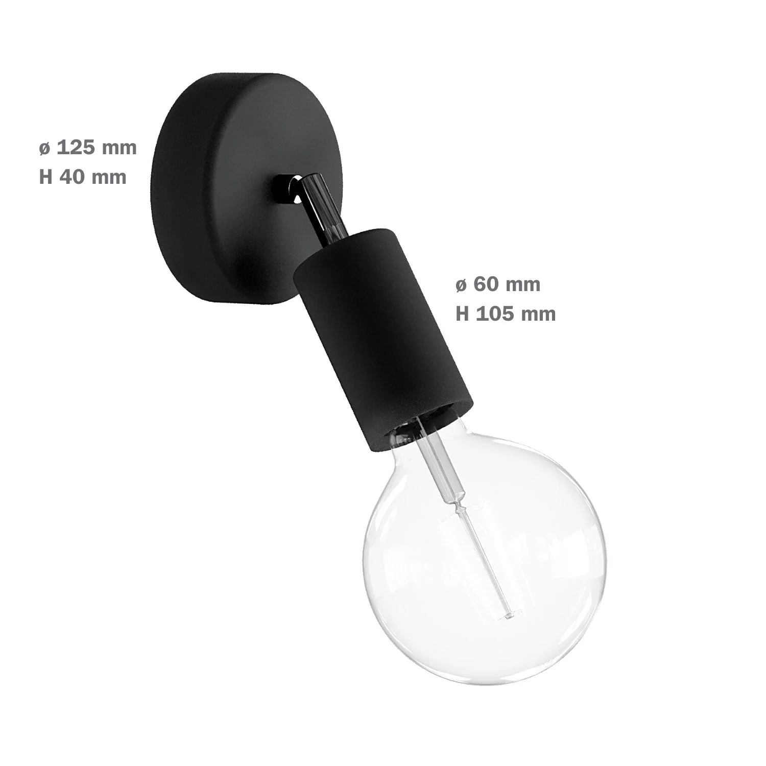Fermaluce Modulair ELEGANT met verstelbaar scharnier, plafondkap en fitting IP65 waterproof - Zwart - Image 6