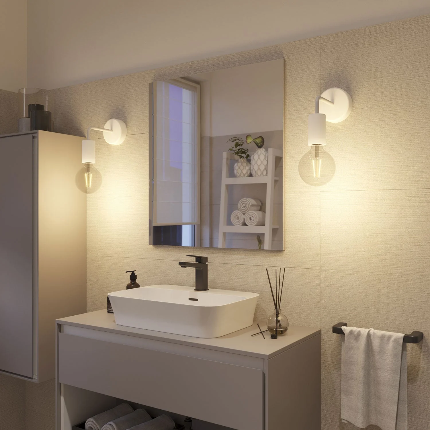 Fermaluce Modulair ELEGANT met L-verlenging, plafondkap en fitting IP65 waterdicht - Wit - Image 4