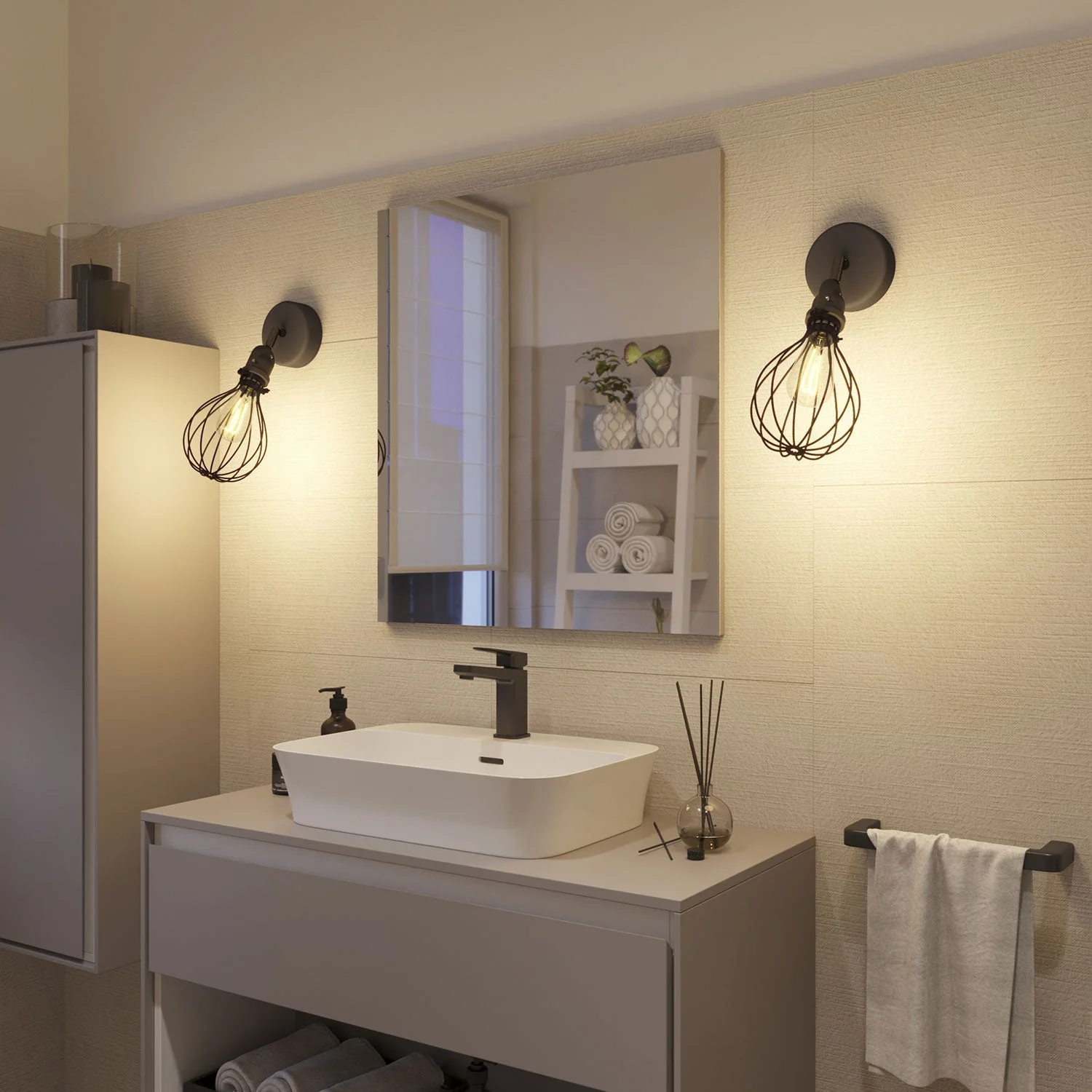 Fermaluce voor Modulair lampenkap met verstelbaar scharnier, plafondkap en fitting IP65 waterdicht - Grafiet - Image 4