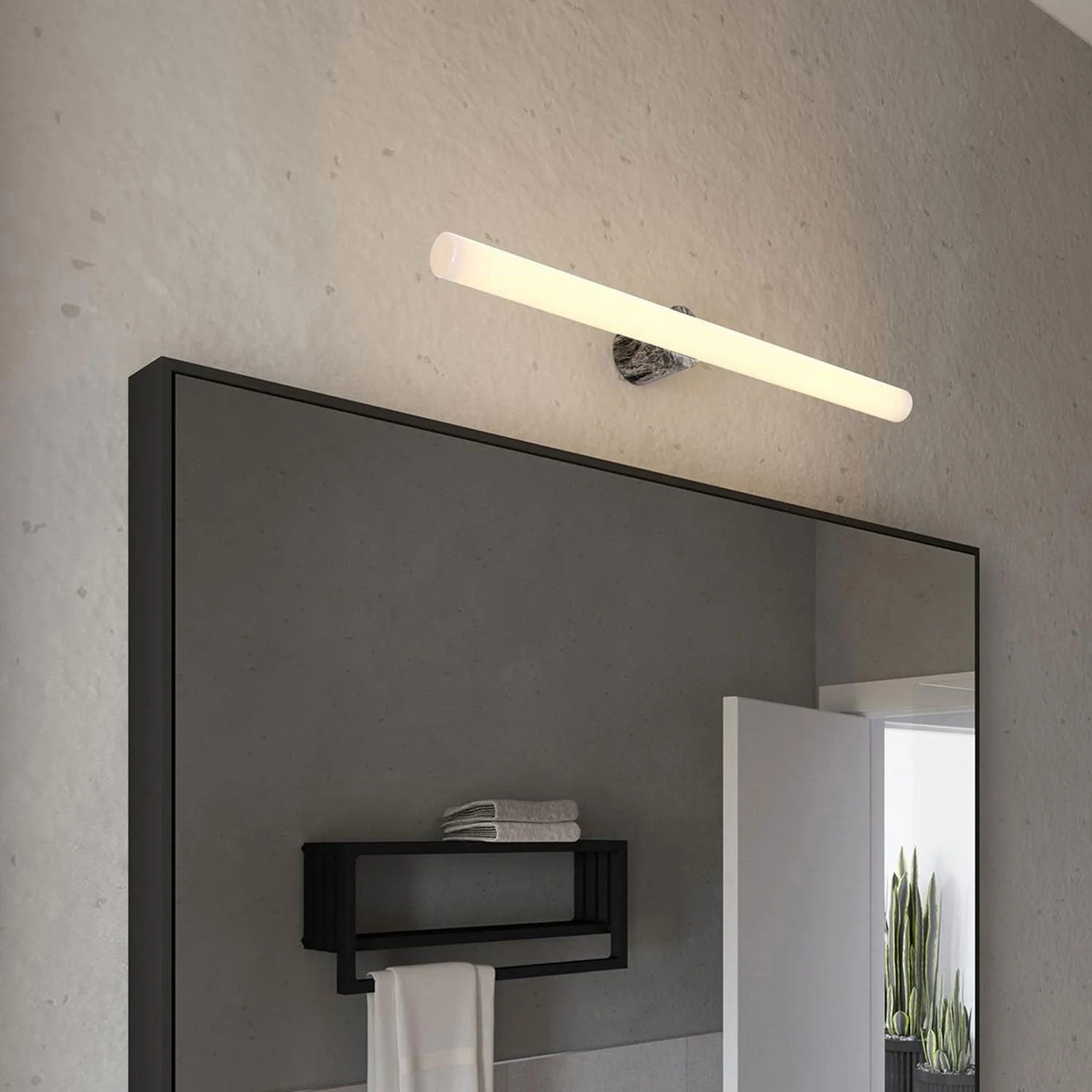 Fitting esse14 voor wand of plafond met S14d-fitting - Waterproof IP44 - Brown marble effect - Image 5