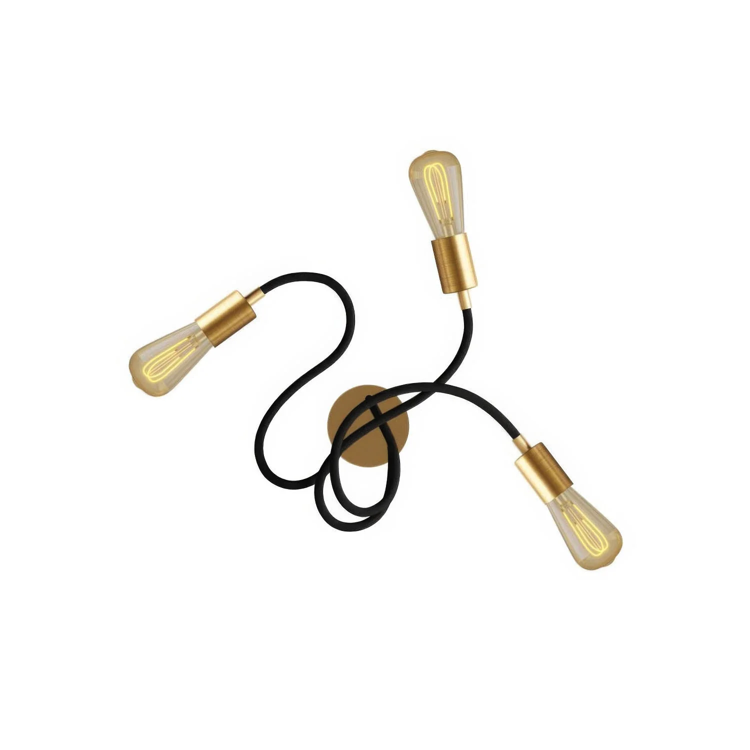 Flex 60 wand- of plafondlamp met verstelbare arm en diffuus licht met LED-lichtbron ST64 - Geborsteld brons