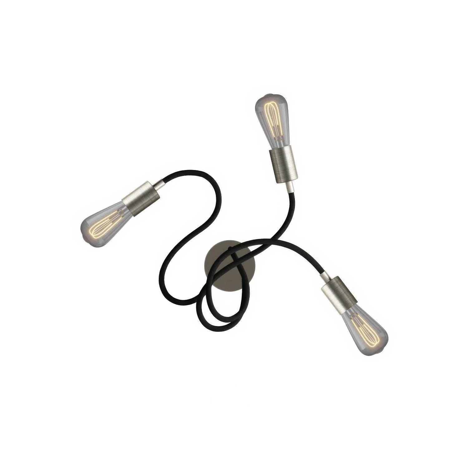 Flex 60 wand- of plafondlamp met verstelbaar diffuus licht en LED lichtbron ST64 - Gesatineerd titanium