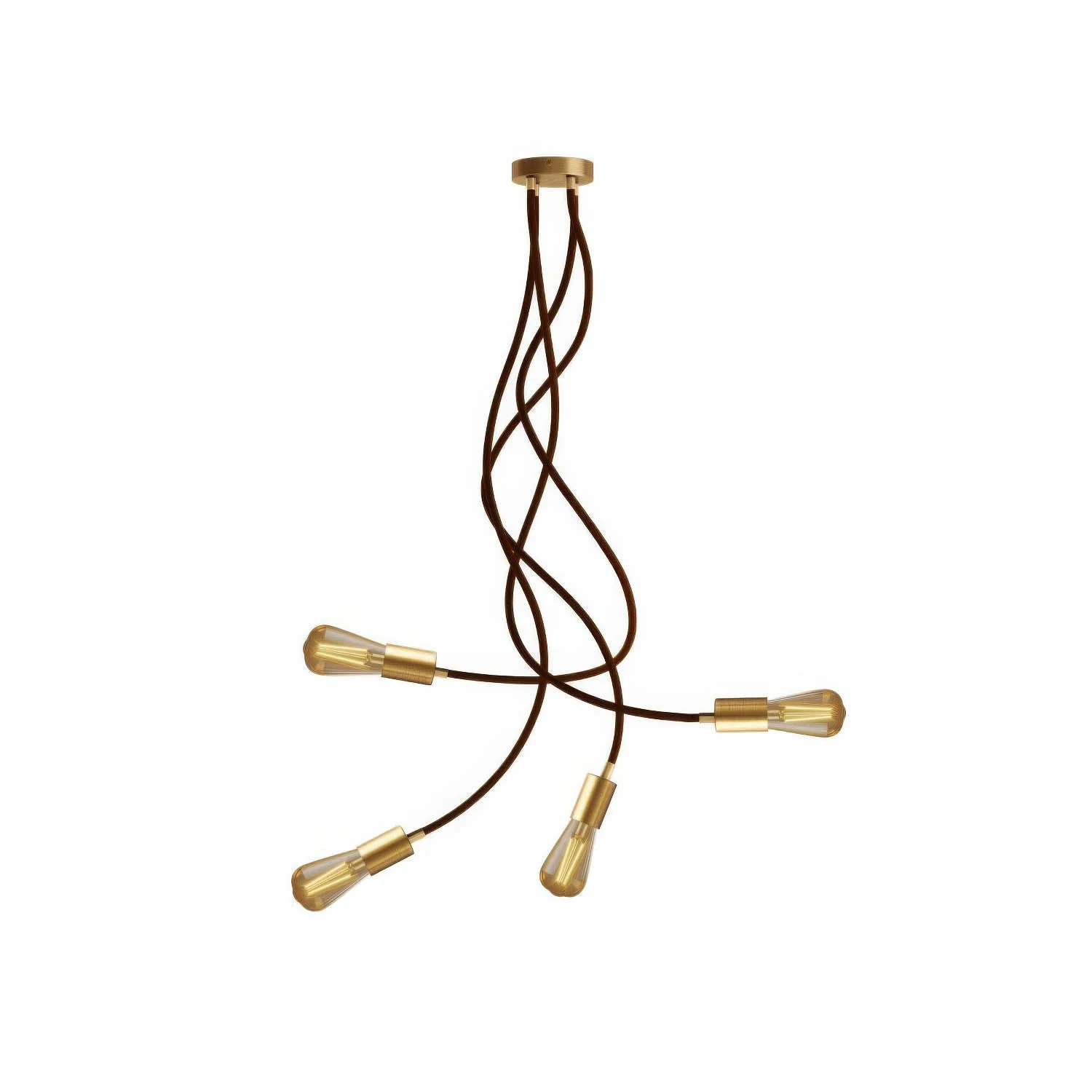 Flex 90 plafondlamp met verstelbare arm en diffuus licht met LED lichtbron ST64 - Mat brons