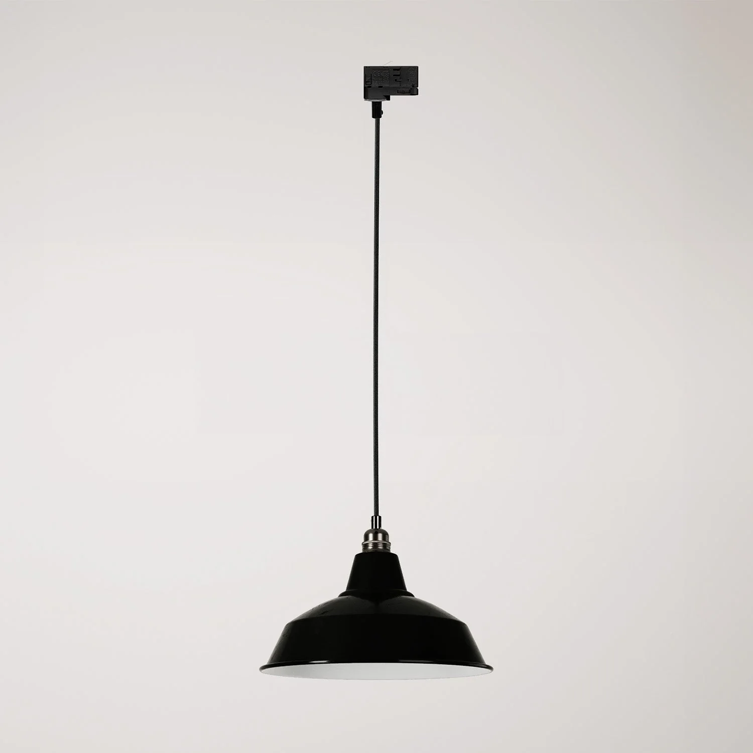 Hanglamp met Bistrot lampenkap voor rails - Zwart