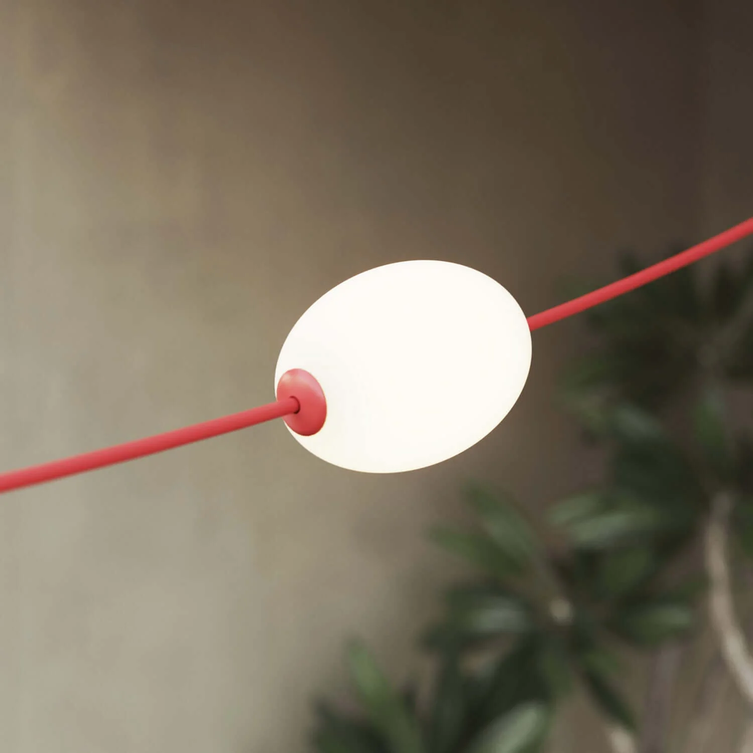 Netvormige lichtslinger met 7 lichtpunten voor buiten IP67 Zeesterrood - Marina GRID - Image 6