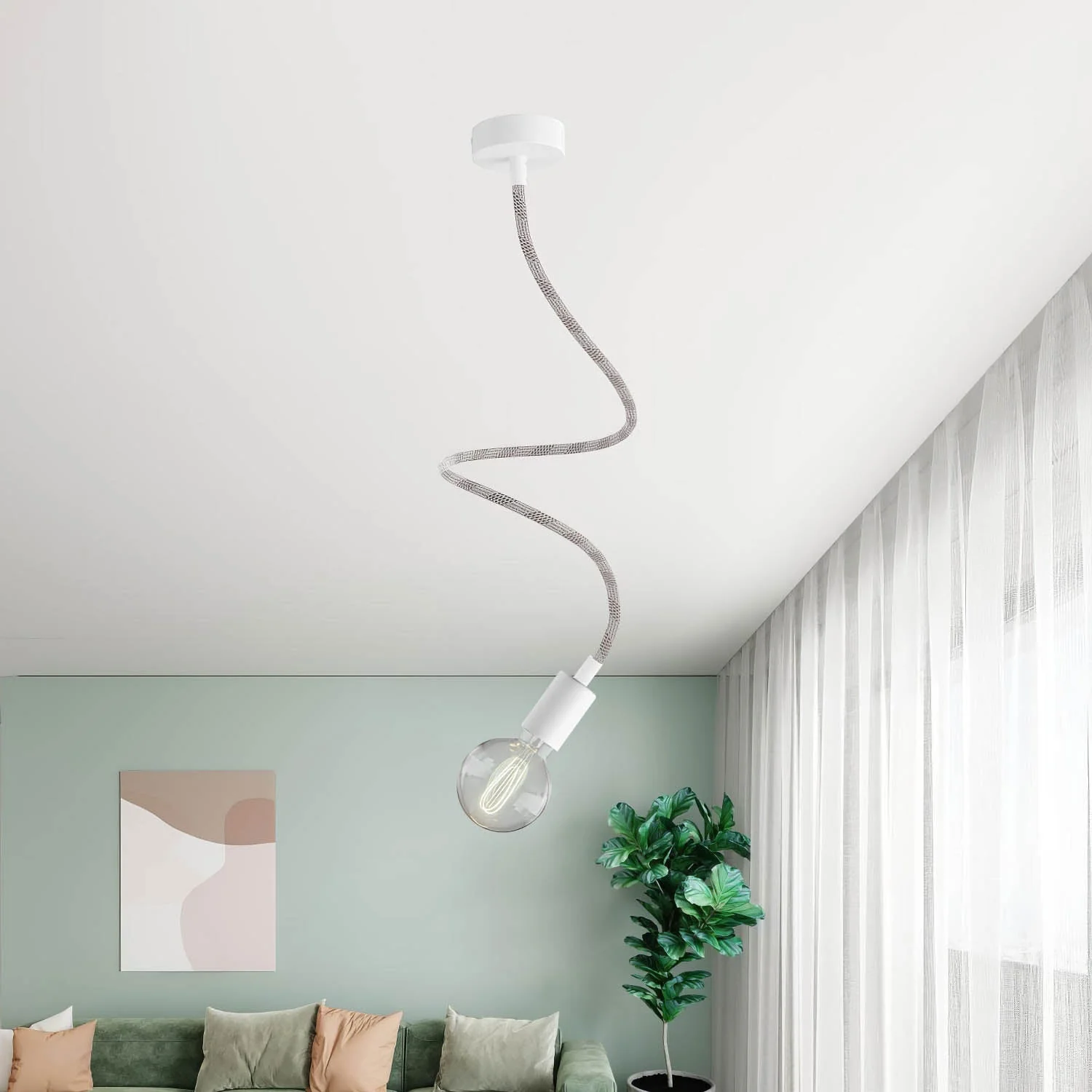 Kit Creative Flex flexibele verlengbuis bekleed met RM72 Mèlange licht textiel met metalen uiteinden - Image 10