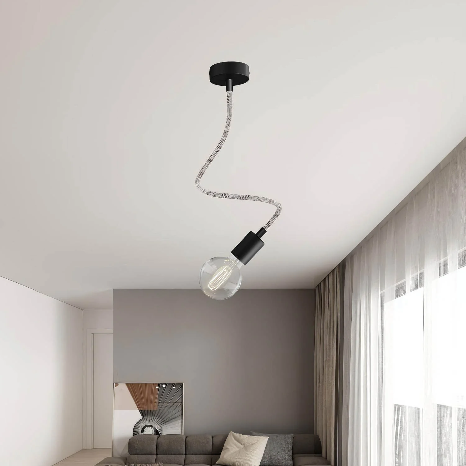 Kit Creative Flex flexibele verlengbuis bekleed met RM72 Mèlange licht textiel met metalen uiteinden - Image 16