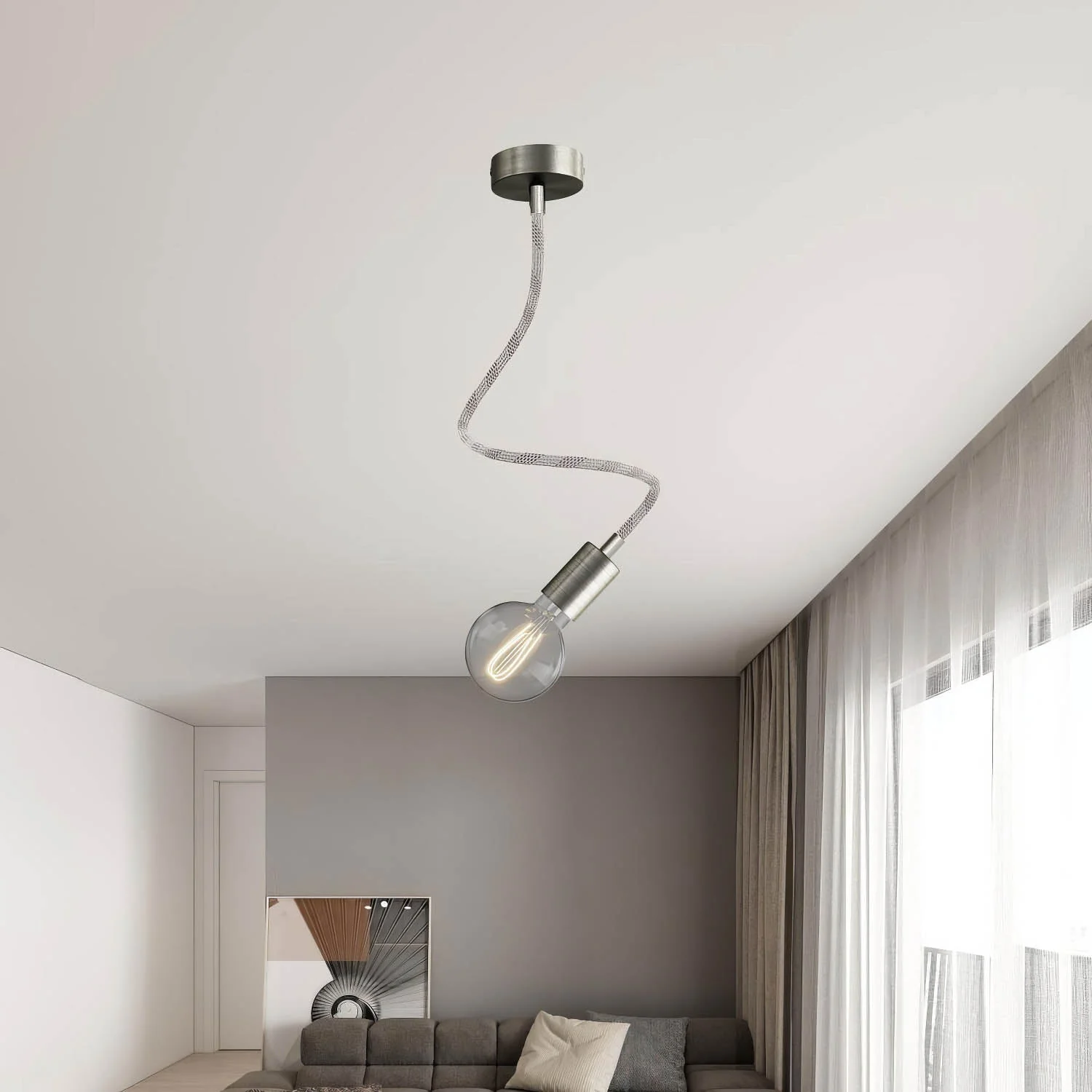 Kit Creative Flex flexibele verlengbuis bekleed met RM72 Mèlange licht textiel met metalen uiteinden - Image 23