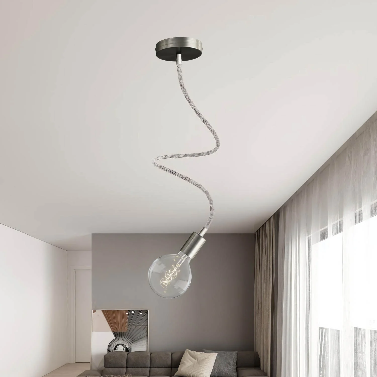 Kit Creative Flex flexibele verlengbuis bekleed met RM72 Mèlange licht textiel met metalen uiteinden - Image 25