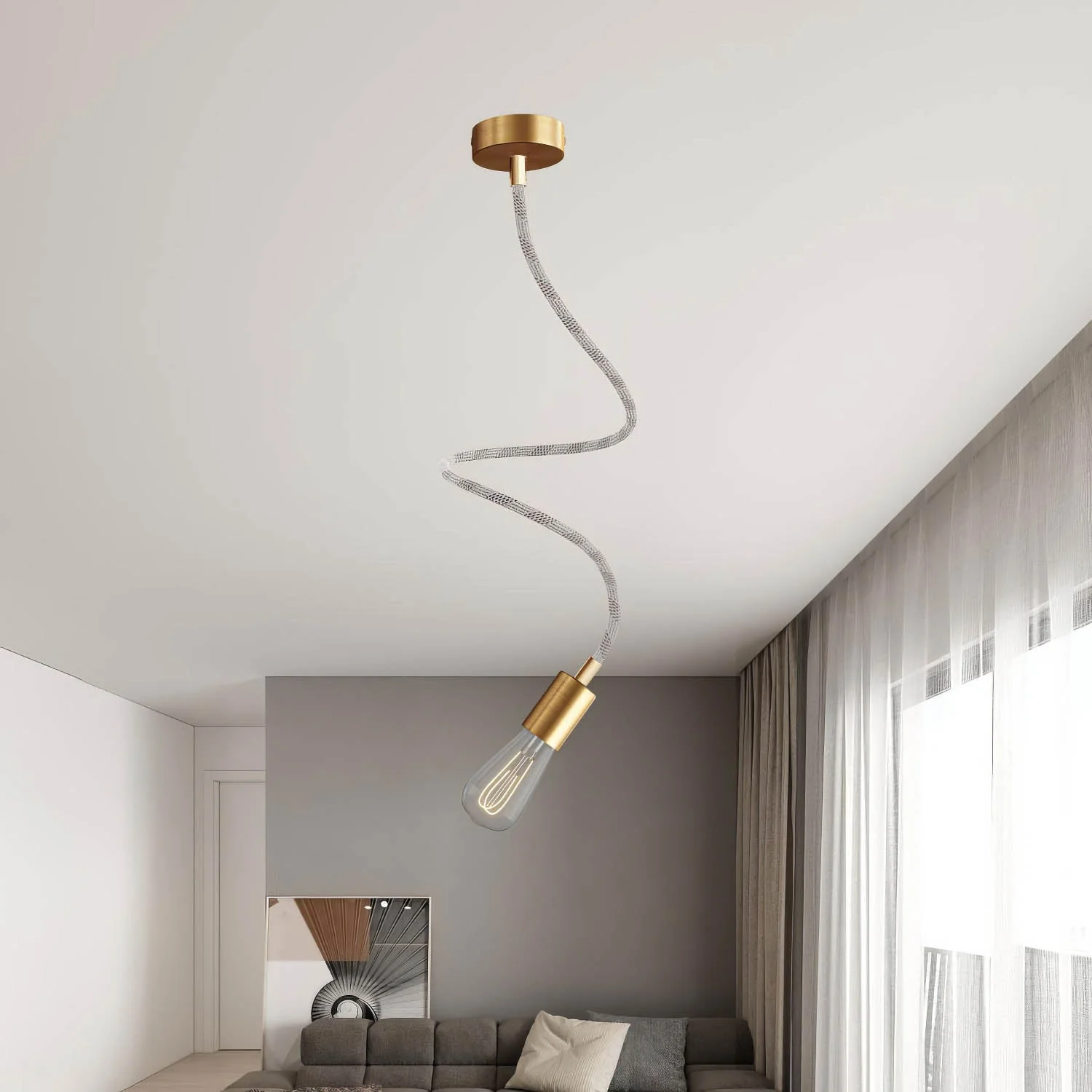 Kit Creative Flex flexibele verlengbuis bekleed met RM72 Mèlange licht textiel met metalen uiteinden - Image 39