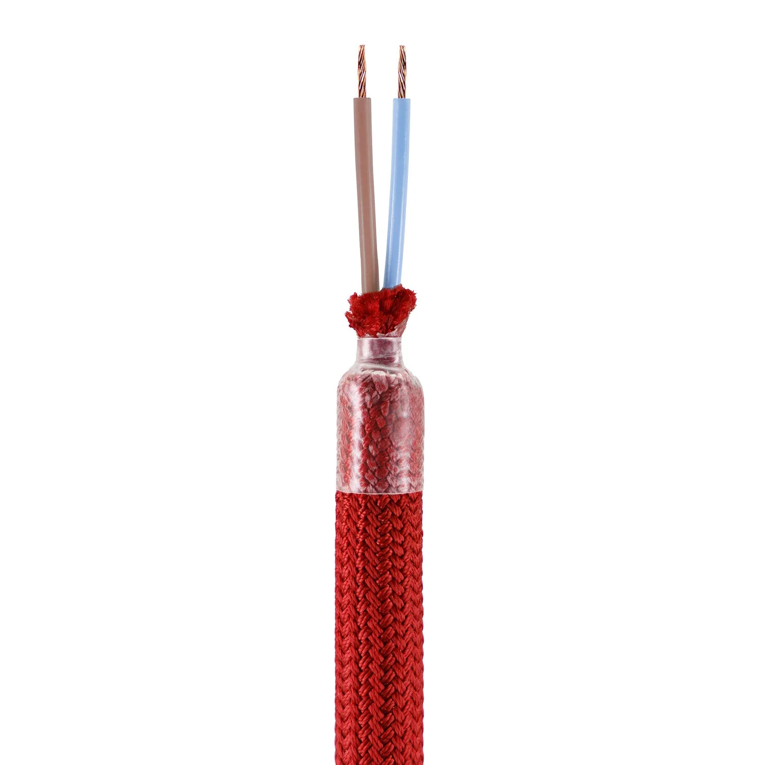 Kit Creative Flex flexibele verlengbuis bekleed met RM09 Rood textiel met metalen uiteinden - Image 2