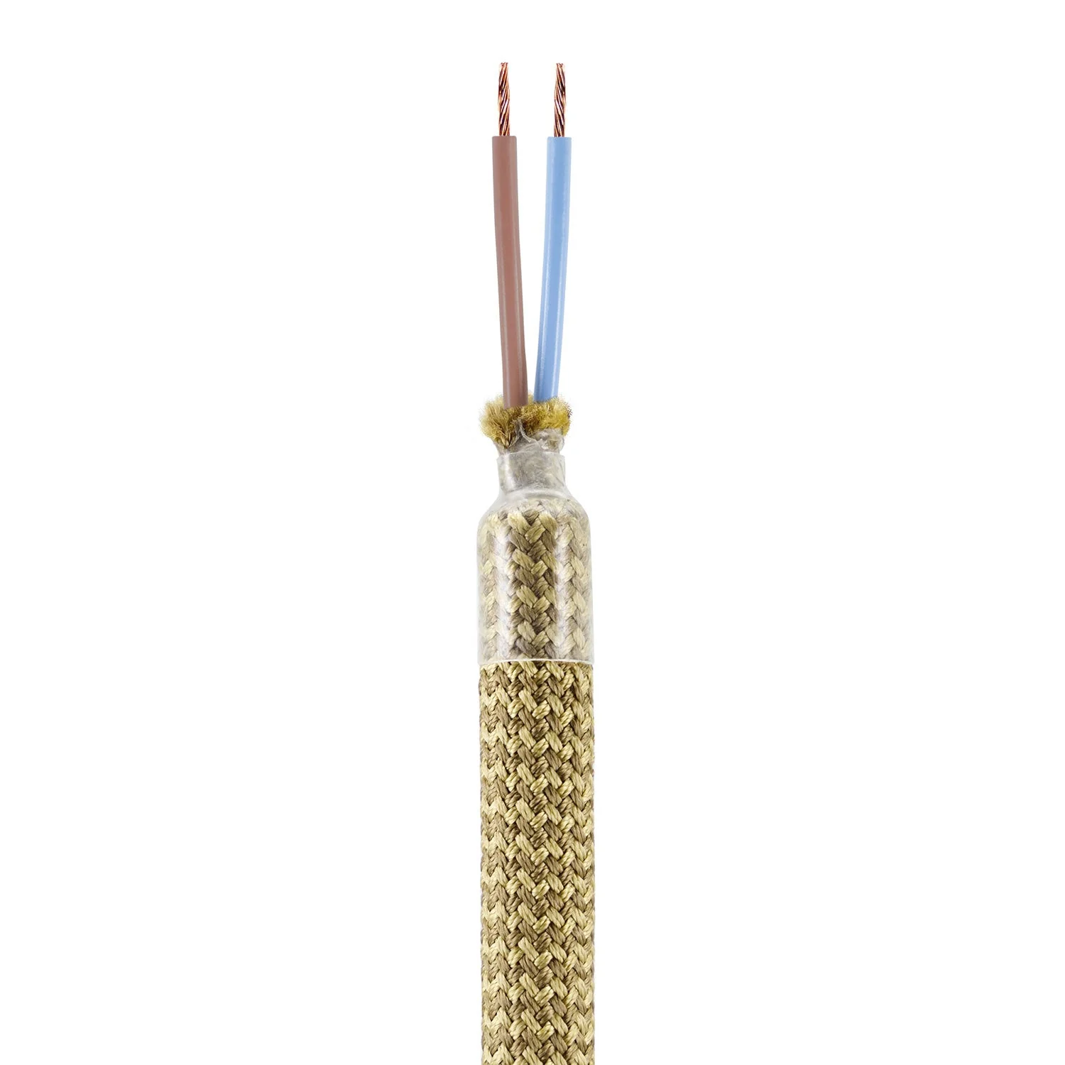 Kit Creative Flex flexibele verlengbuis bekleed met RM73 Brons textiel en metalen uiteinden - Image 2