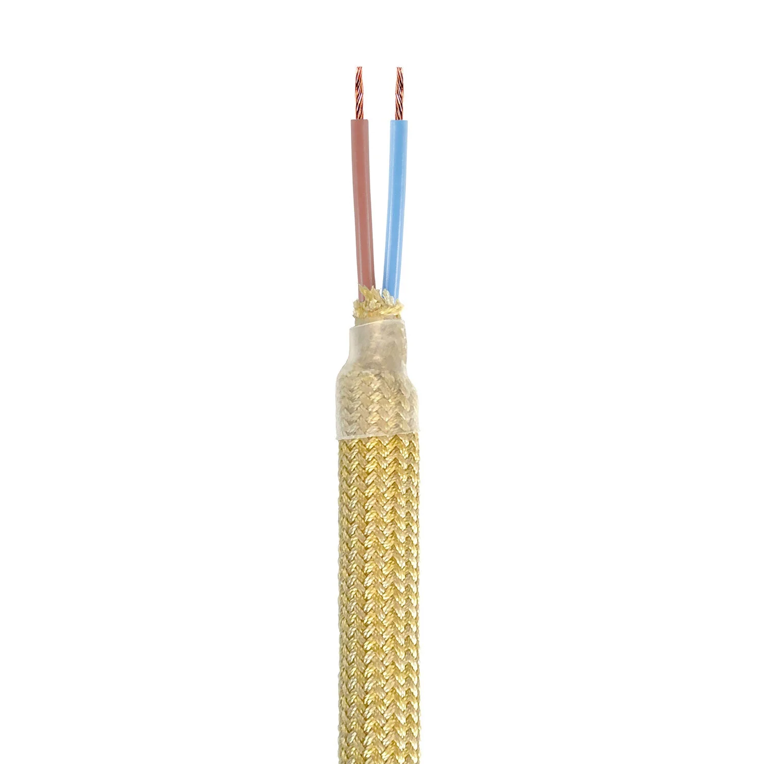 Kit Creative Flex flexibele buis bekleed met stof RM79 Mosterd met metalen eindstukken - Image 2