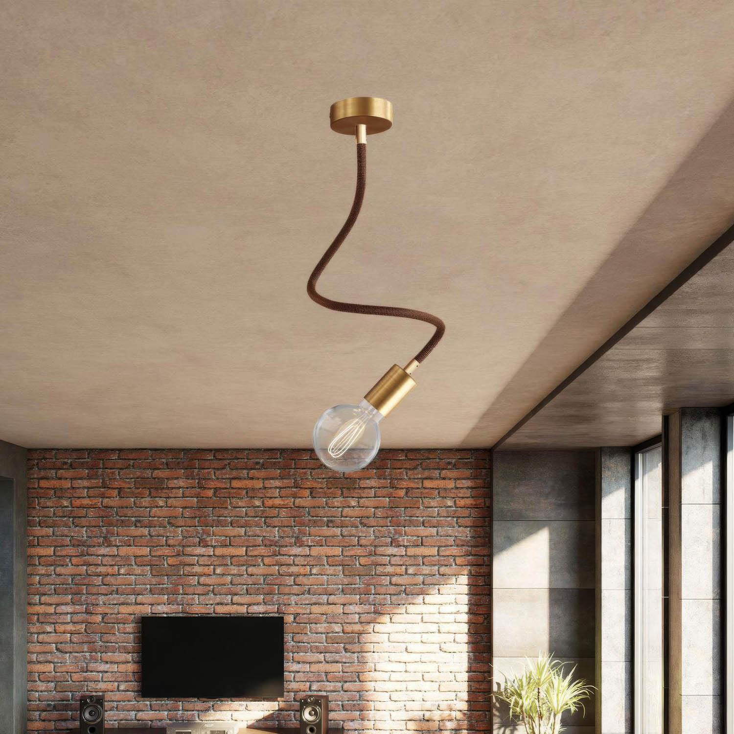 Kit Creative Flex flexibele verlengbuis bekleed met stof RZ22 Zwart Whiskey met metalen uiteinden - Image 37