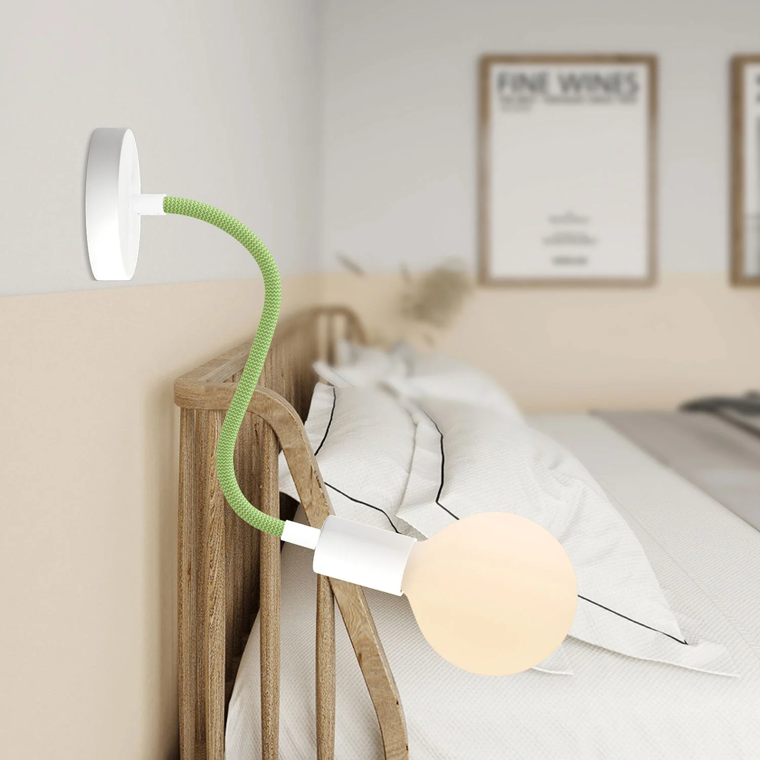 Kit Creative Flex flexibele buis bekleed met RM77 grasgroene stof en metalen uiteinden - Image 3