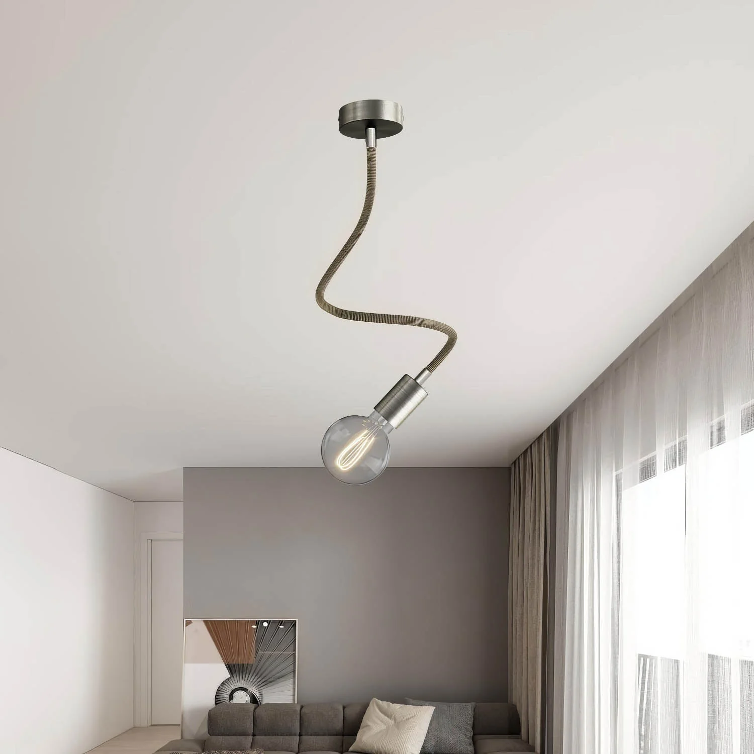 Kit Creative Flex flexibele verlengbuis bekleed met RZ24 zwart en goud stof en metalen uiteinden - Image 23
