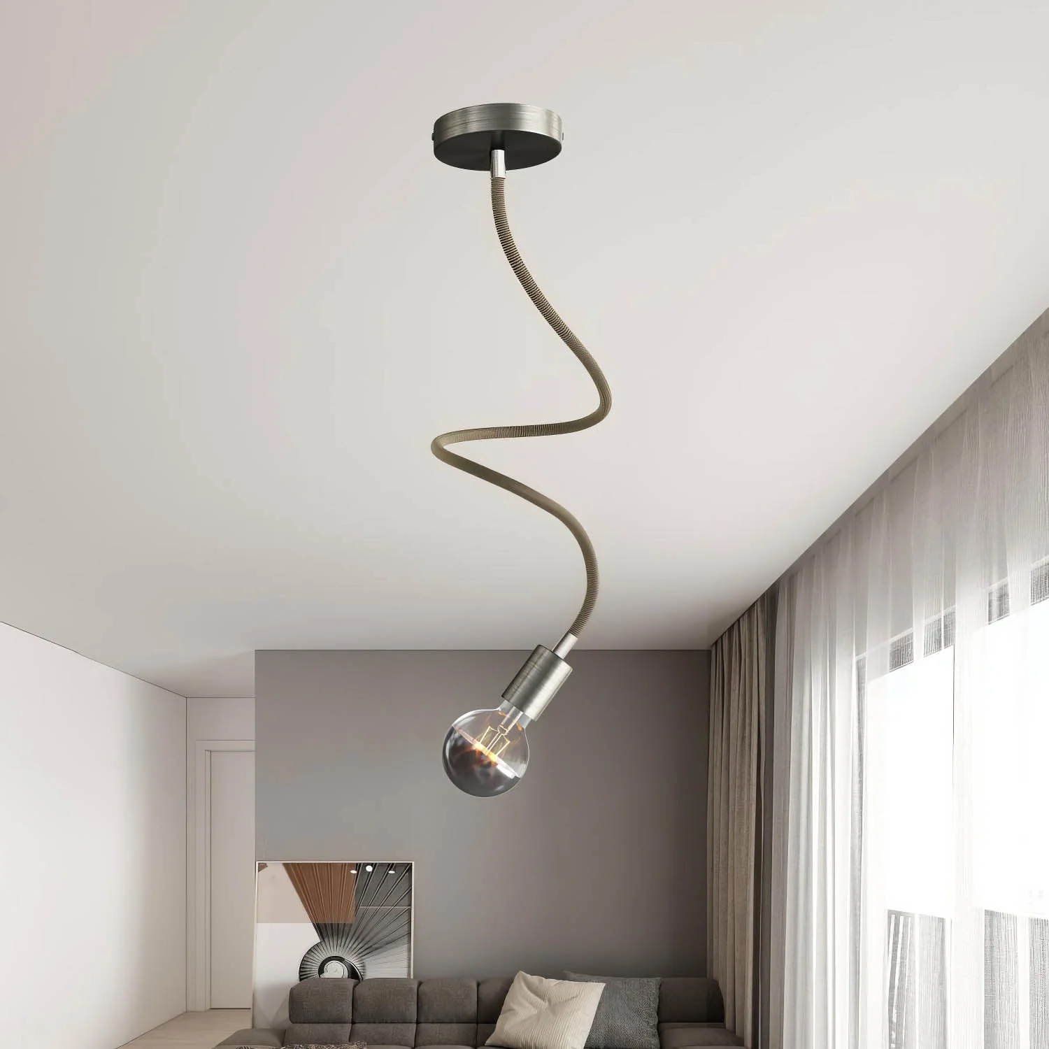 Kit Creative Flex flexibele verlengbuis bekleed met RZ24 zwart en goud stof en metalen uiteinden - Image 25