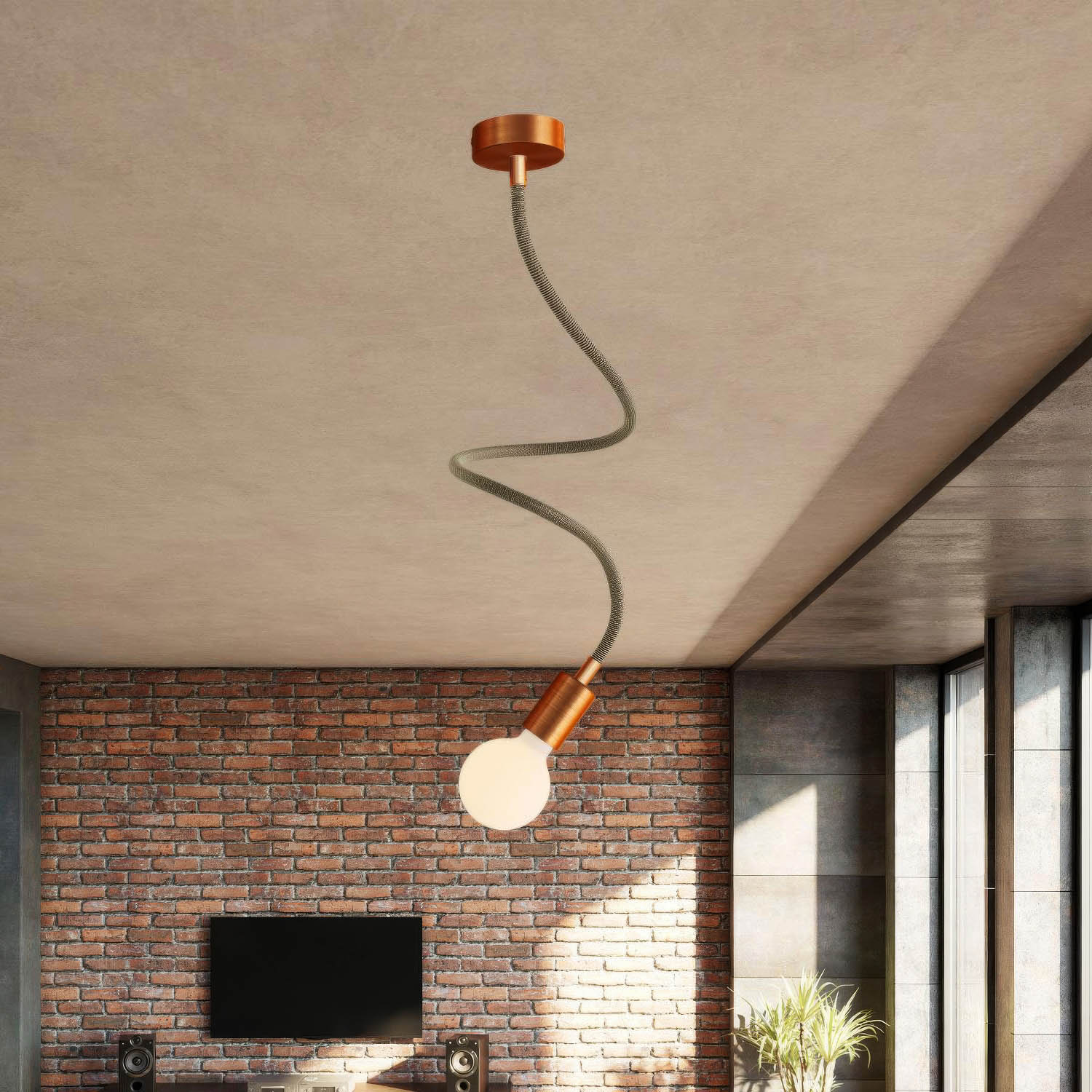 Kit Creative Flex flexibele verlengbuis bekleed met RZ24 zwart en goud stof en metalen uiteinden - Image 32