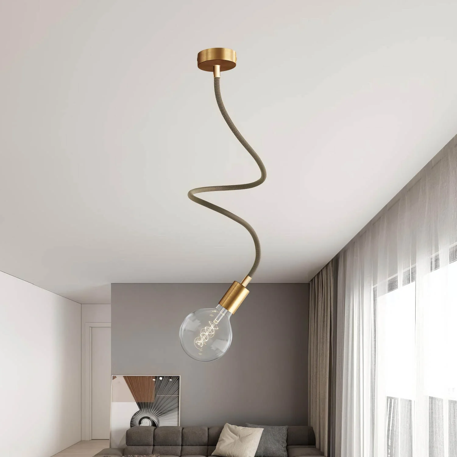 Kit Creative Flex flexibele verlengbuis bekleed met RZ24 zwart en goud stof en metalen uiteinden - Image 39