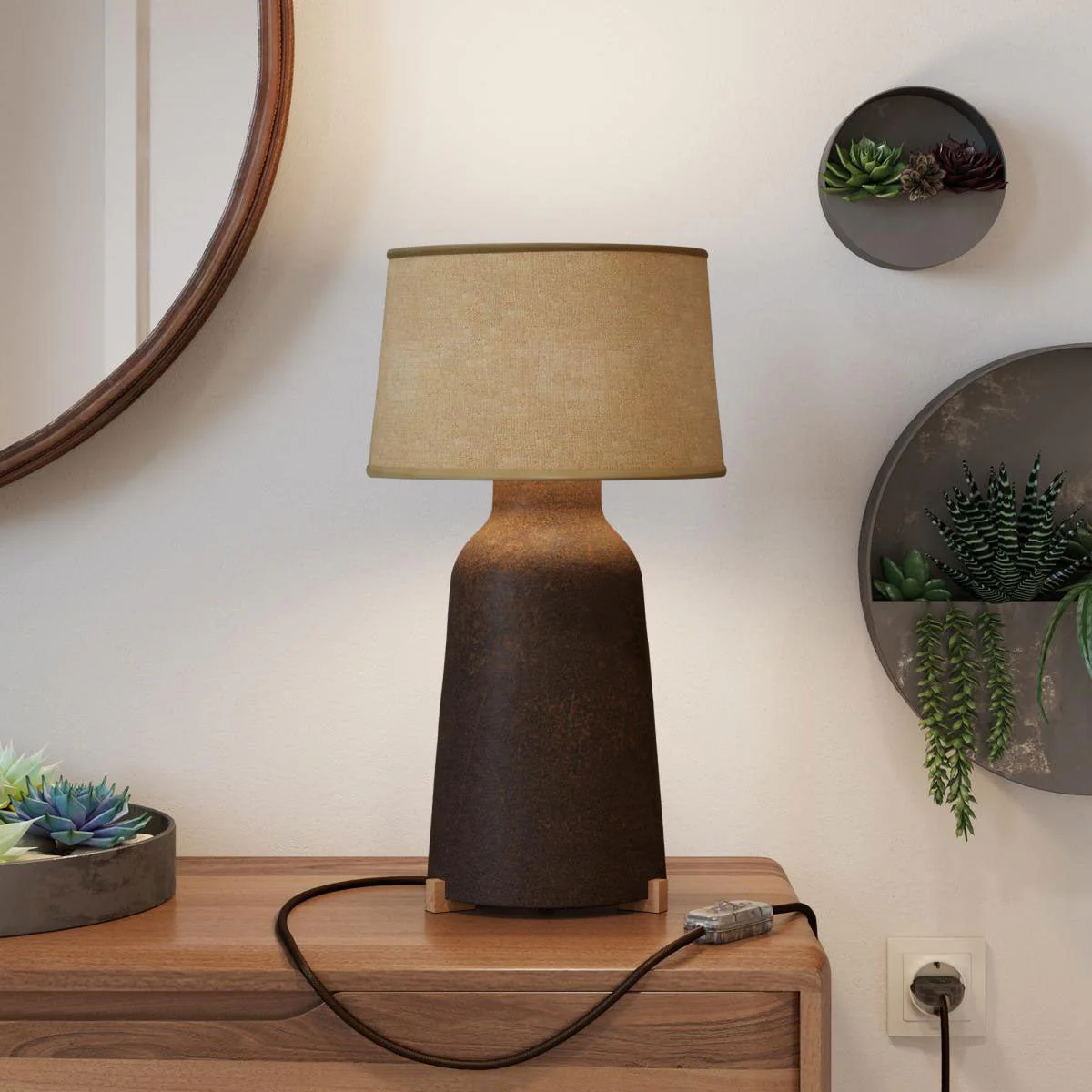 Set houten voetjes, steun voor tafellamp - Neutraal - Image 3