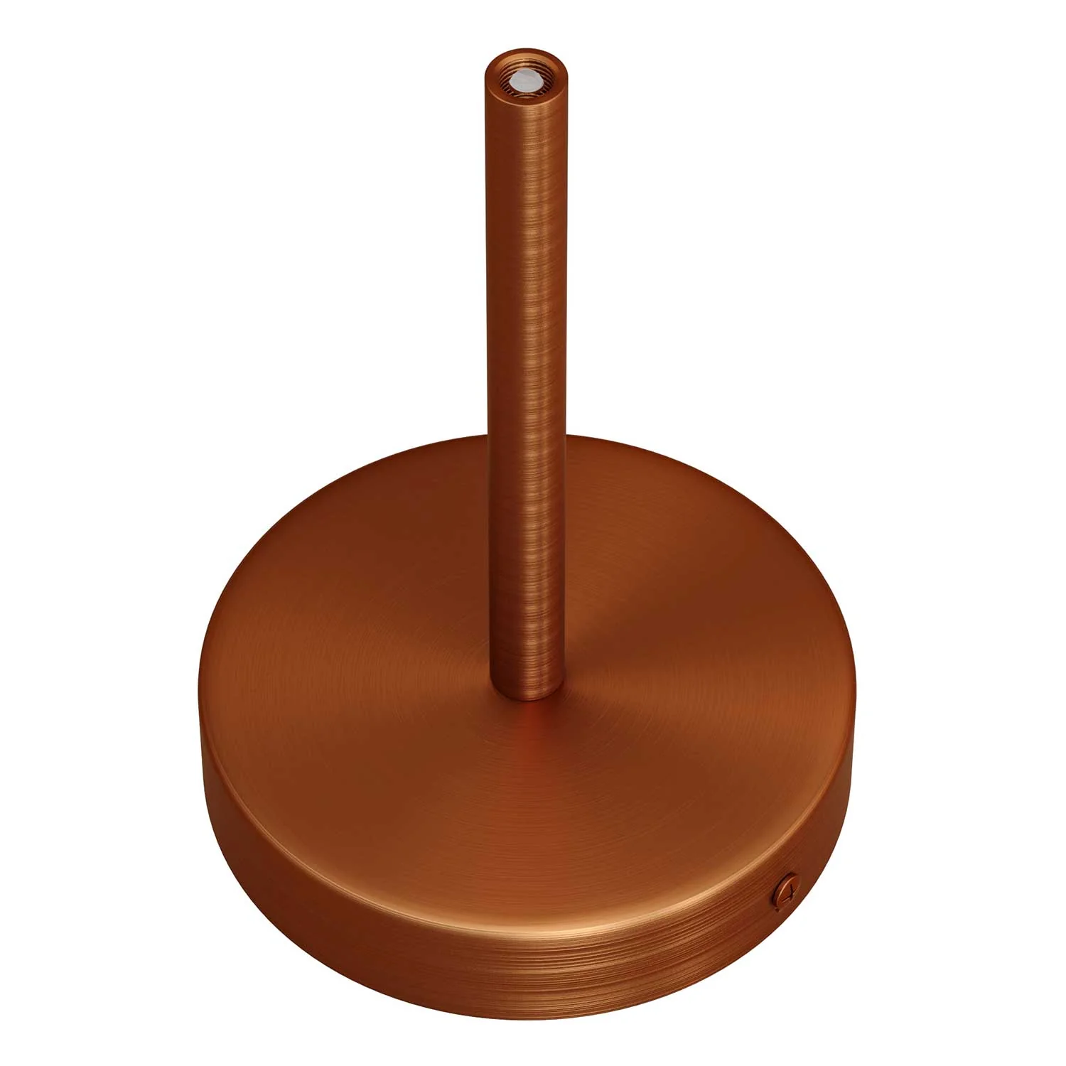 Cilindrisch plafondkap-kit in metaal met trekontlaster van 15 cm - Mat koper - Image 2
