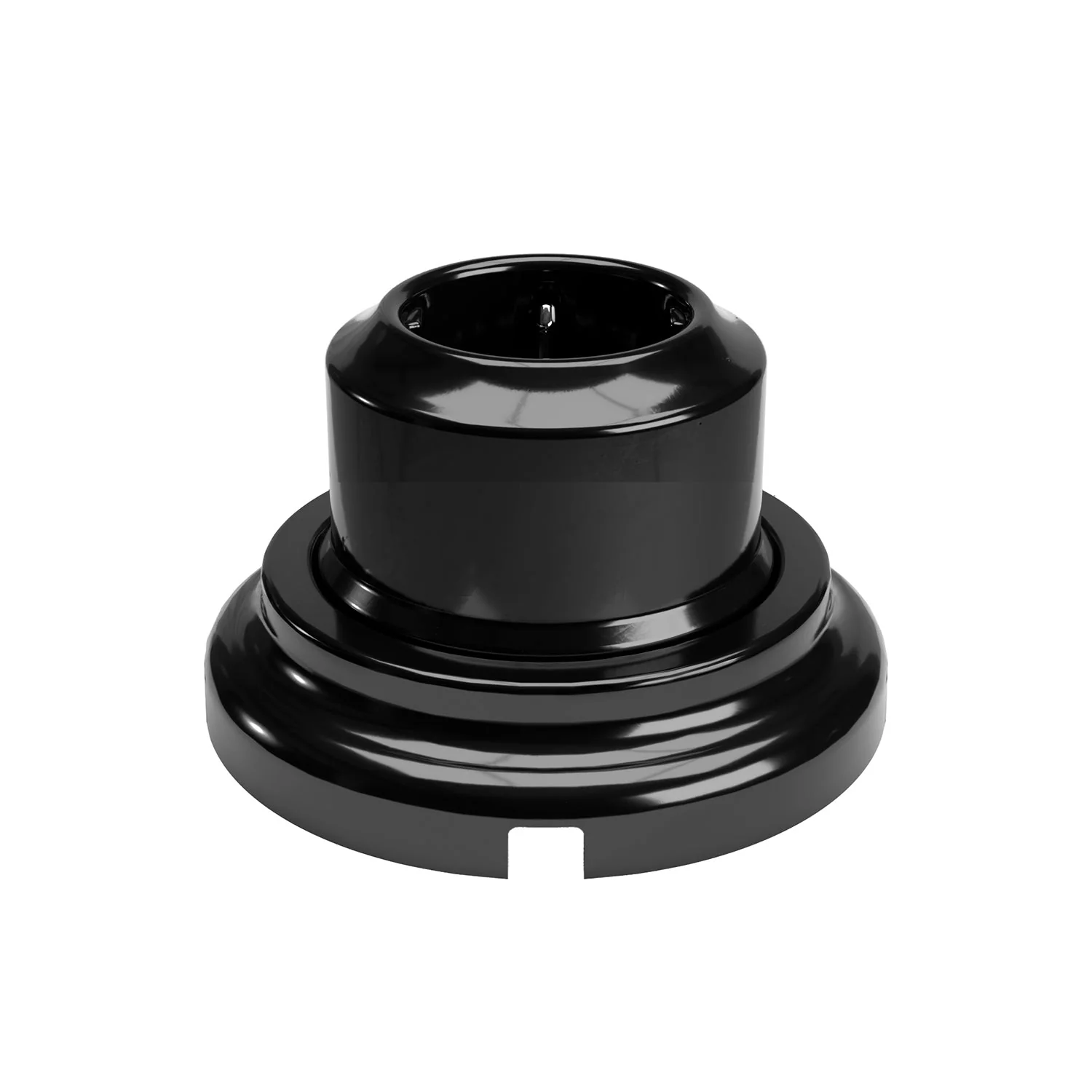 Schuko wandcontactdoos kit en porseleinen basis - Zwart