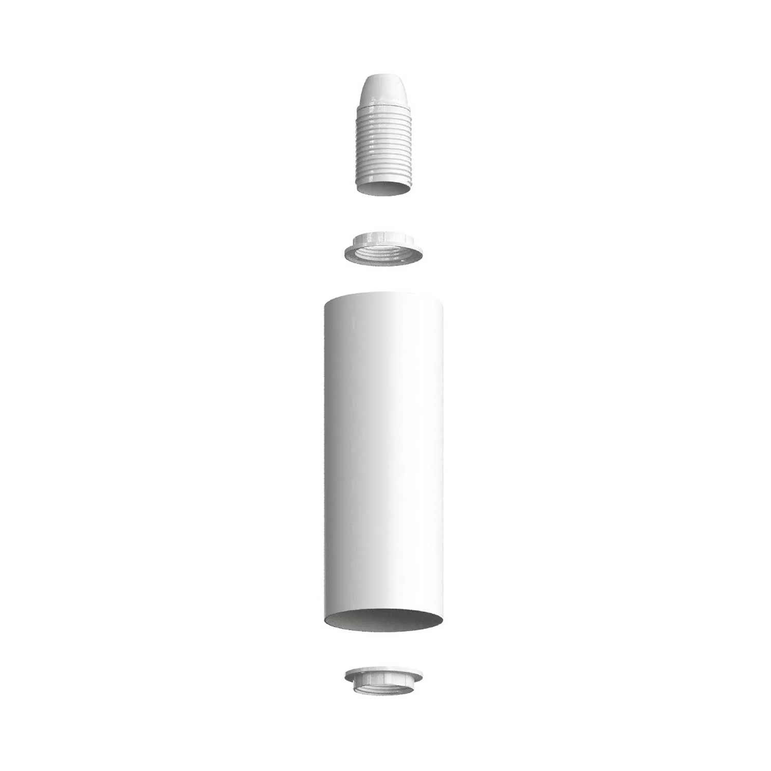 Fermaluce Flex 30 lamp met mini plafondkap met schakelaar en spot met lampenkap Tub-E14 - Mat wit - Image 3