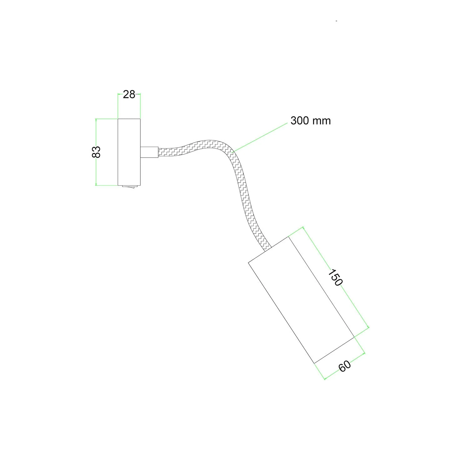 Fermaluce Flex 30 lamp met mini plafondkap met schakelaar en spot met lampenkap Tub-E14 - Mat wit - Image 4