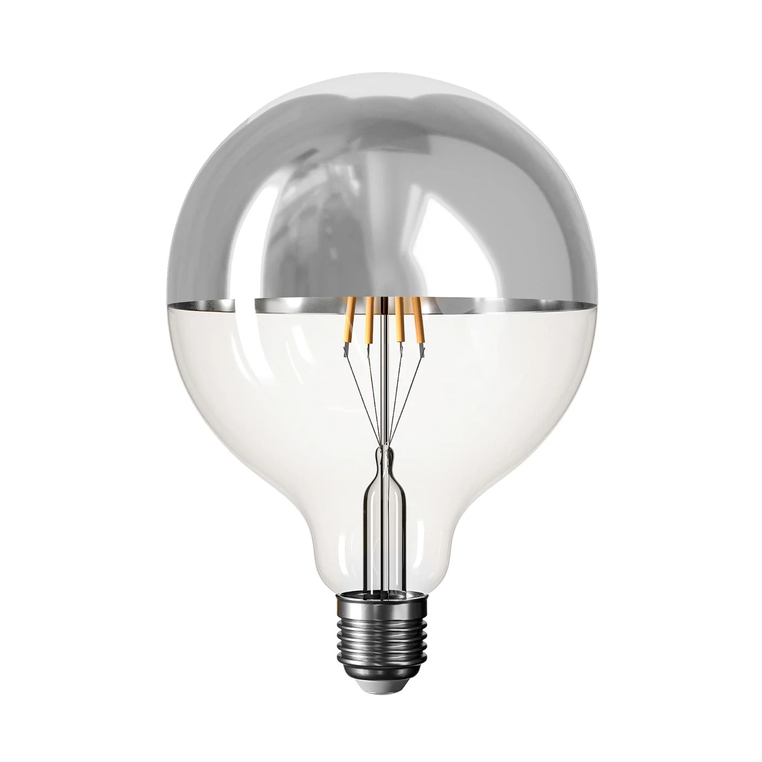 Draagbare, oplaadbare Cabless03 lamp met lichtbron globe halve bol zilver - Neutraal - Image 4