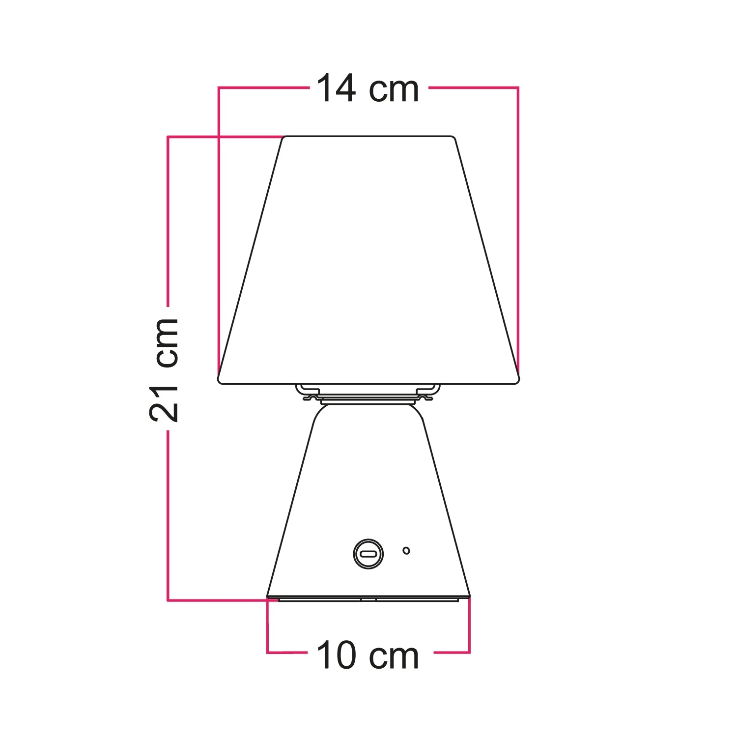 Draagbare oplaadbare Cabless11 lamp met druppelvormige lichtbron en lampenkap - Zafferano - Image 6