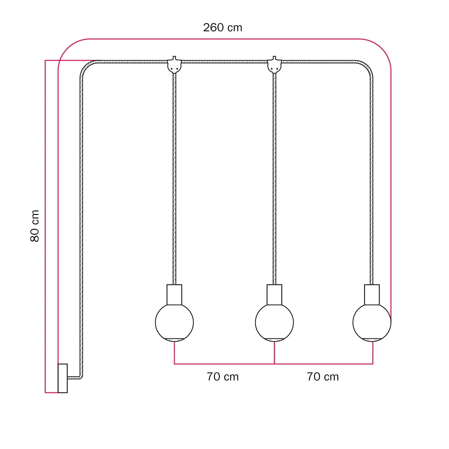 Modulair IP65 buitenlamp met 3 pendels en onbreekbare lampenkappen Unbreak-a-Ball - Wit - Image 5