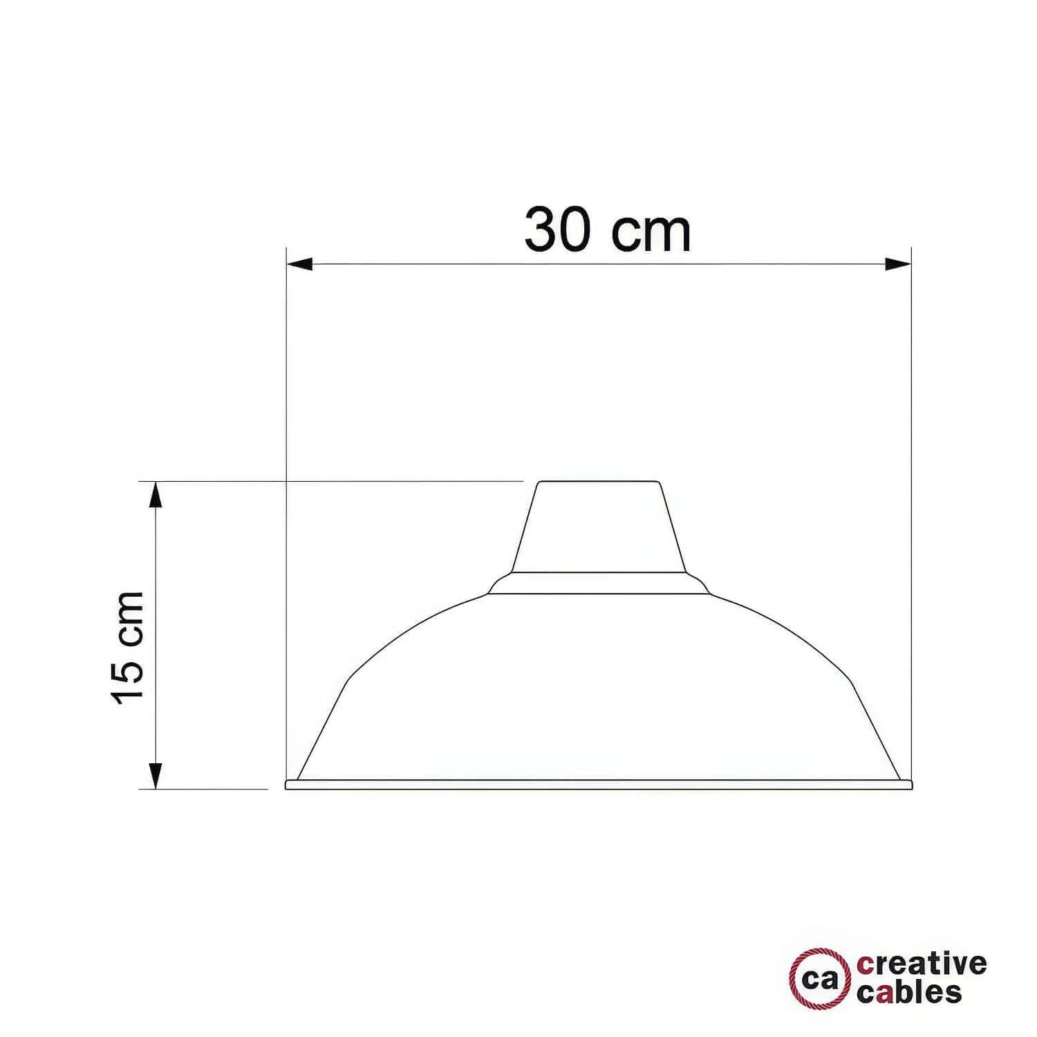 Lampenkap Bistrot van geëmailleerd metaal met E27-fitting, diameter 30 cm - Zwart - Image 4