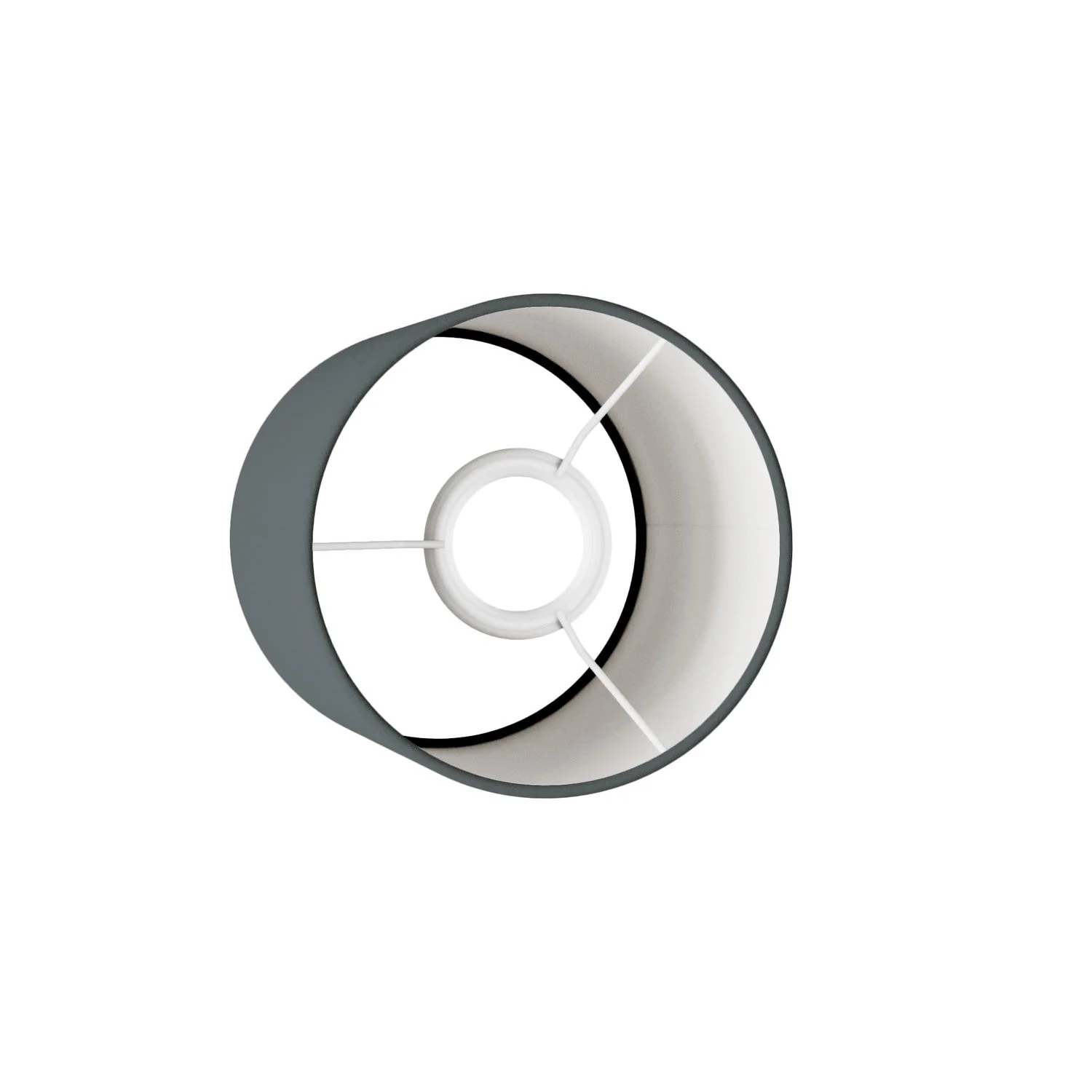 Lampenkap Cilindro S in stof met E27-fitting - Made in Italy - Donkergrijze teletta - Image 3