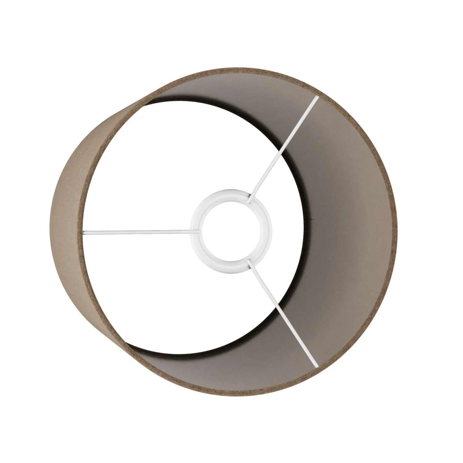 Lampenkap Cilinder M in stof met E27 fitting - Made in Italy - Wol Bruin - Image 3