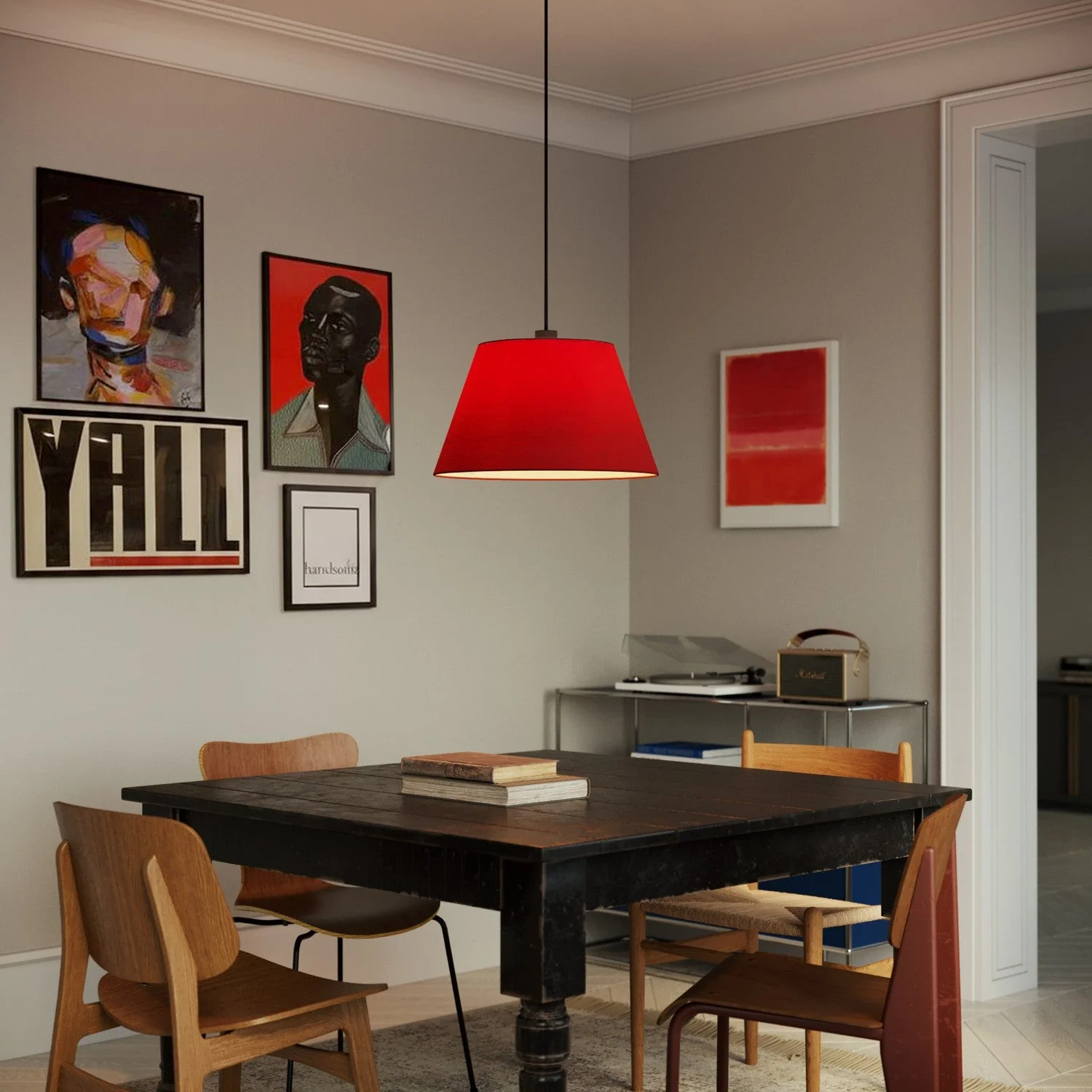 Lampenkap Impero L voor hanglamp met E27-fitting - Made in Italy - Teletta Rood - Image 2