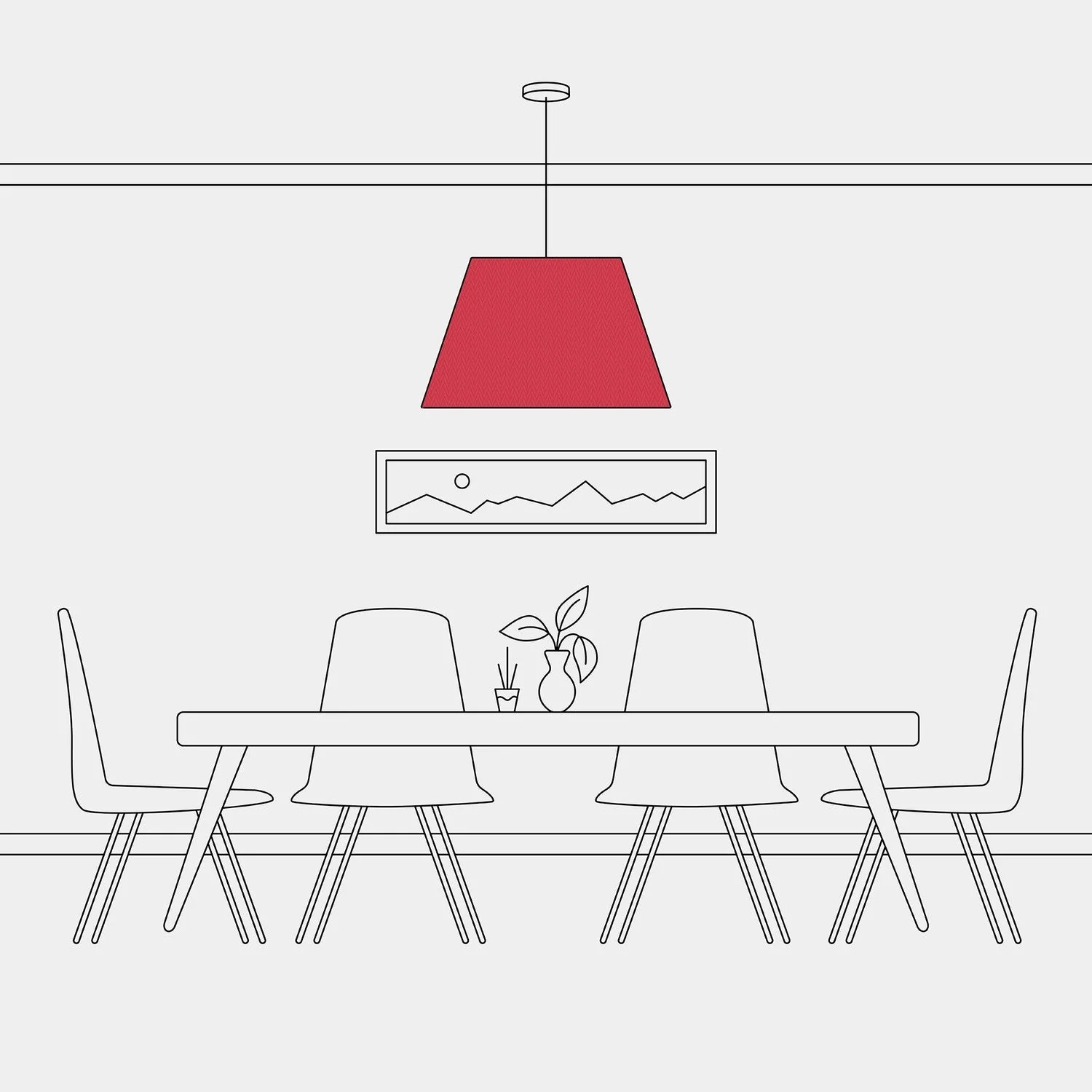 Lampenkap Impero L voor hanglamp met E27-fitting - Made in Italy - Teletta Rood - Image 5
