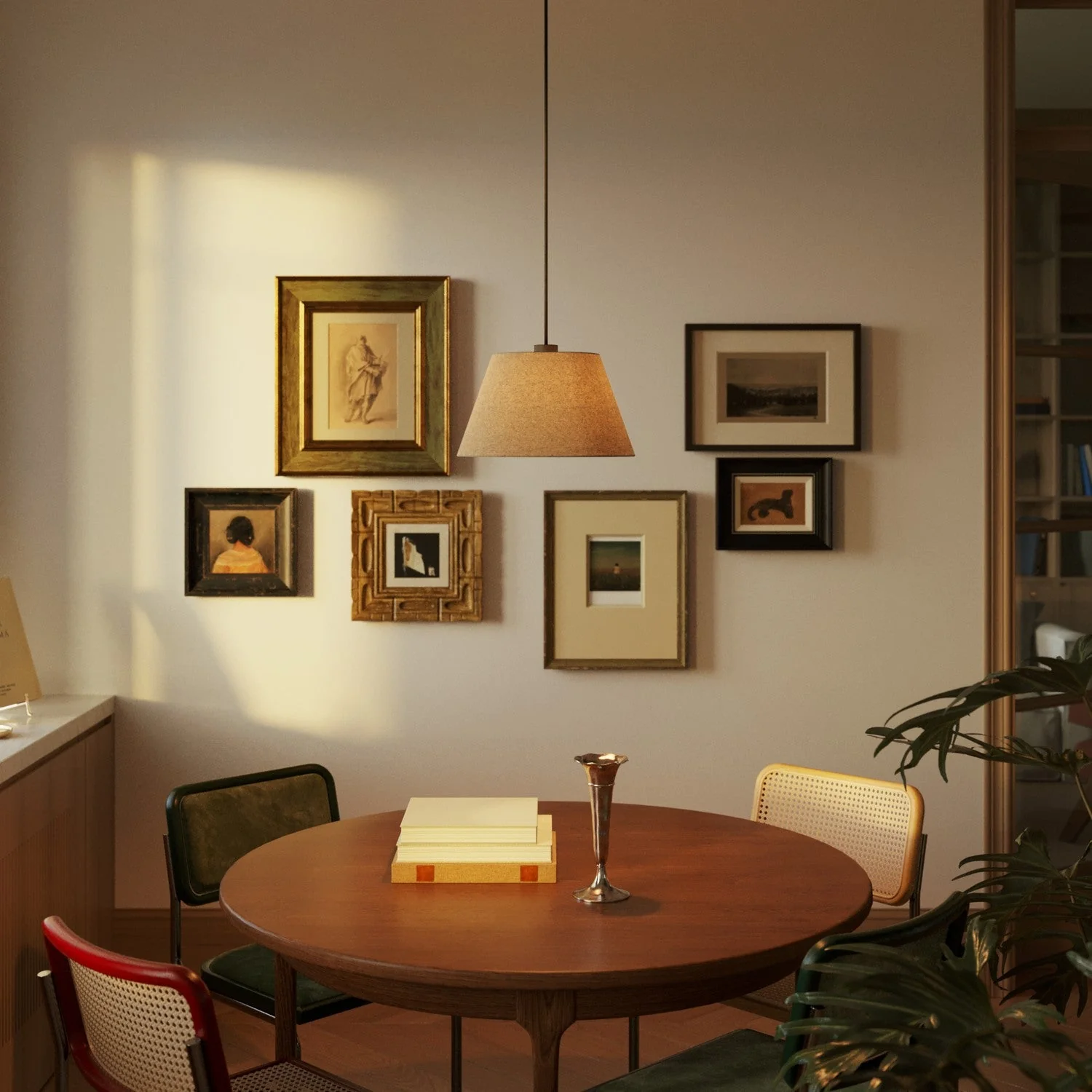 Lampenkap Impero M voor hanglamp met E27 fitting - Made in Italy - Beige Wol - Image 2